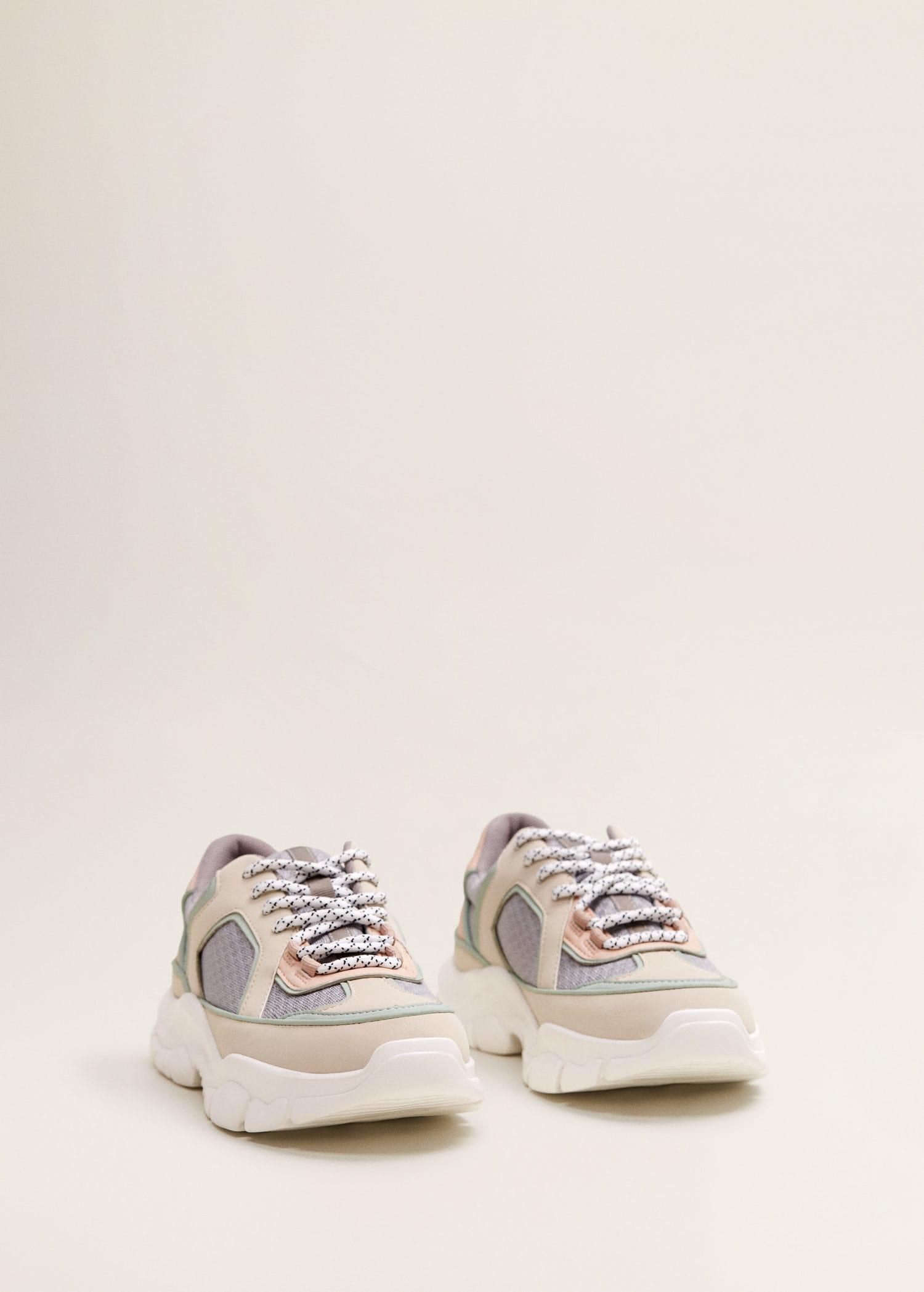 mango platform lace up sneakers