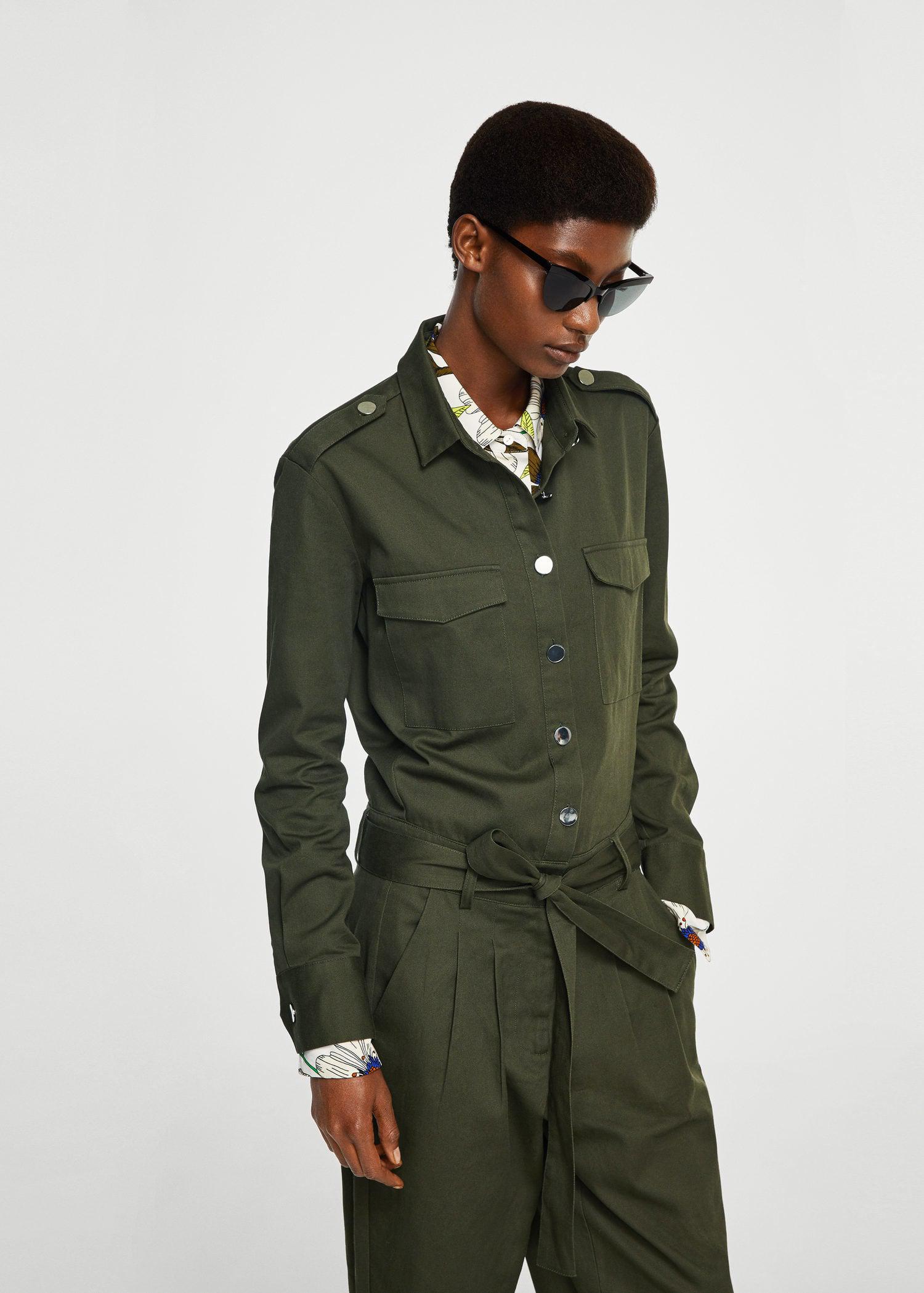 mango jumpsuit khaki