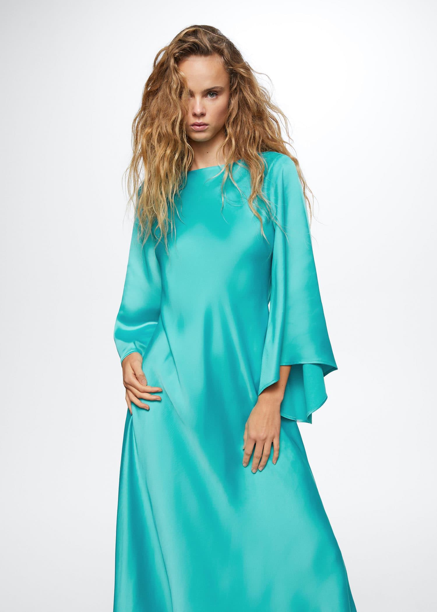 Mango blue dress sales