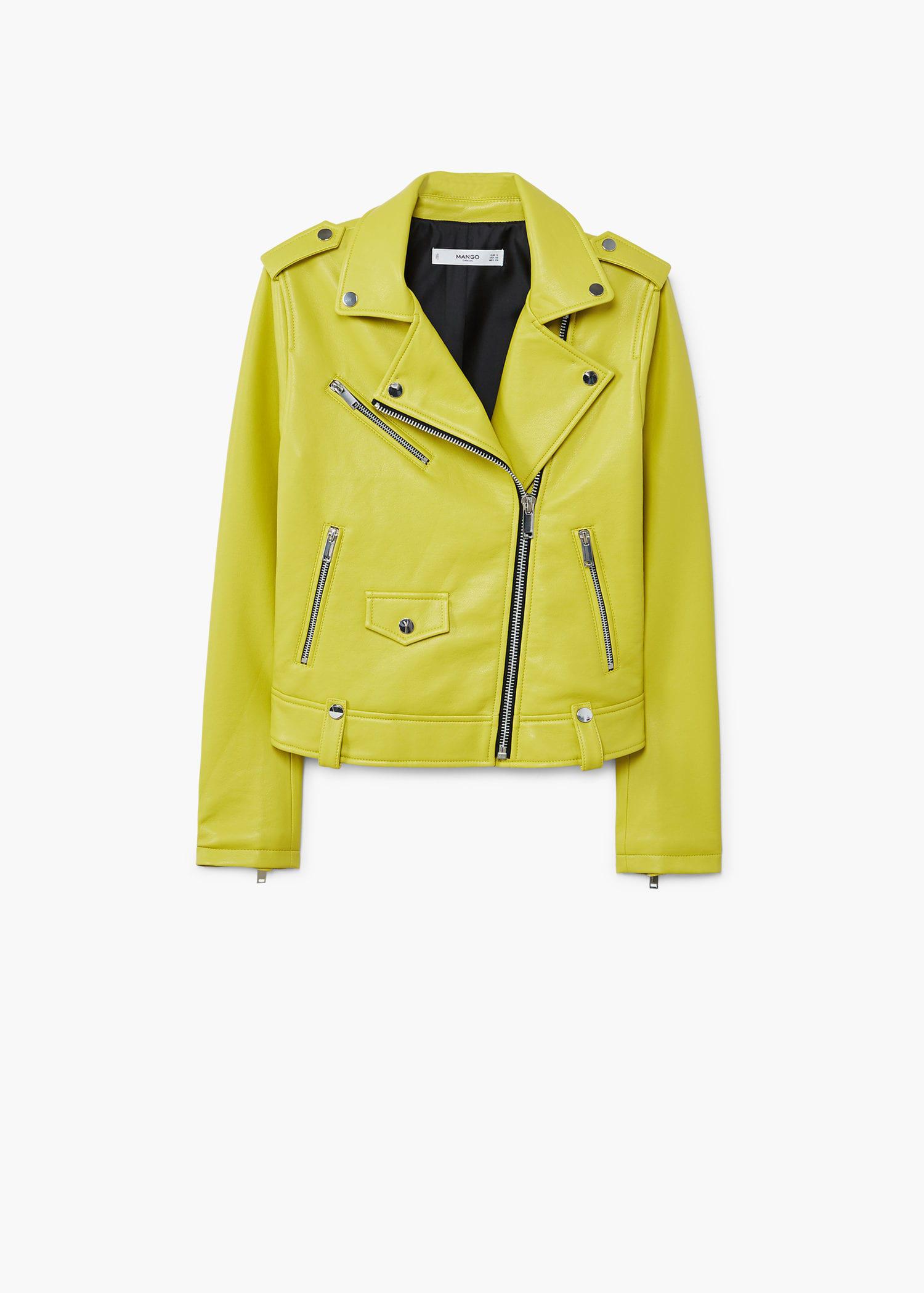 mango applique biker jacket