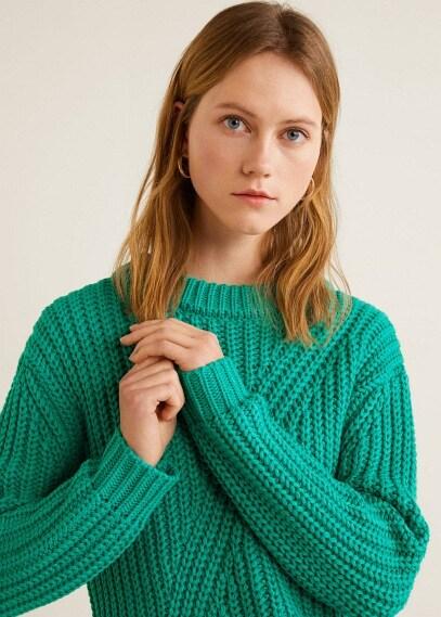 mango green sweater