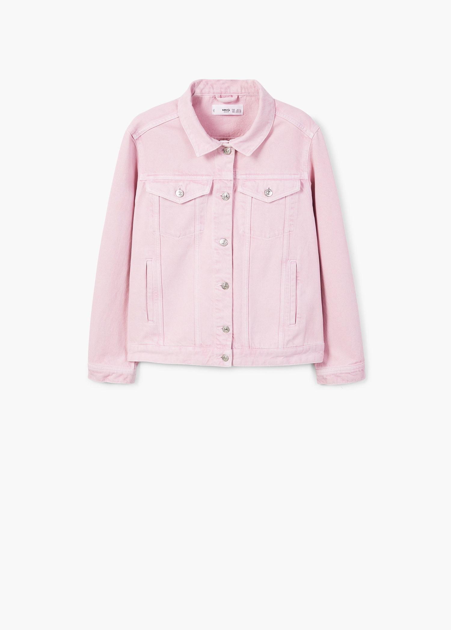 mango pink denim jacket