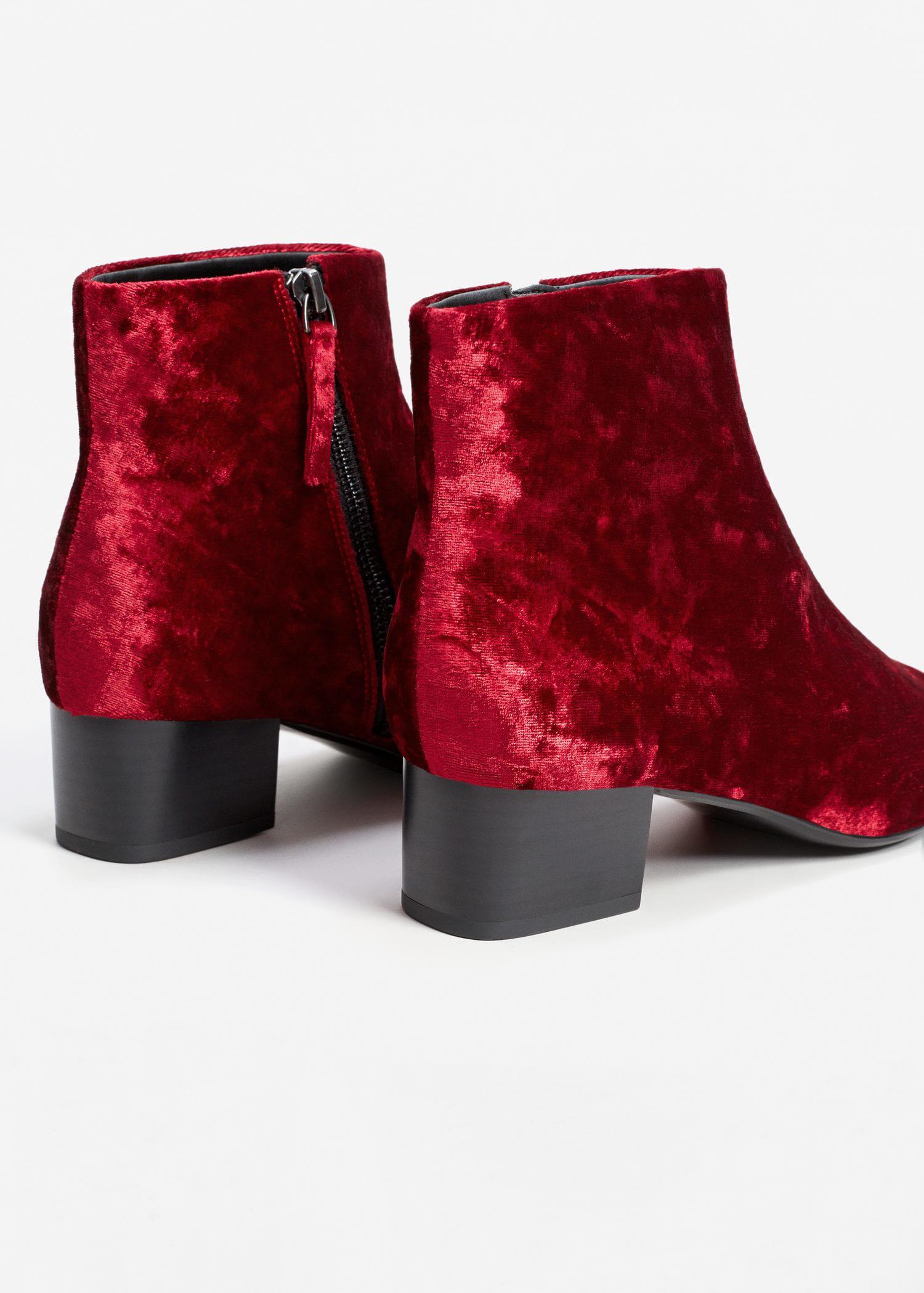 mango red boots