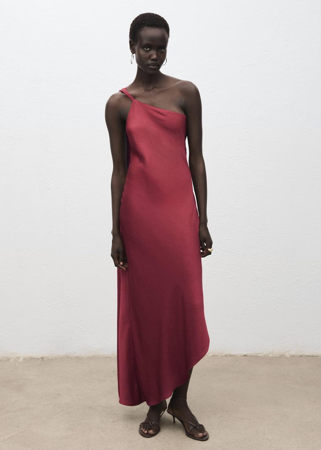 Robe Chemise Robe Rouge Dentelle Mango Robe Maxi Détails Dentelle