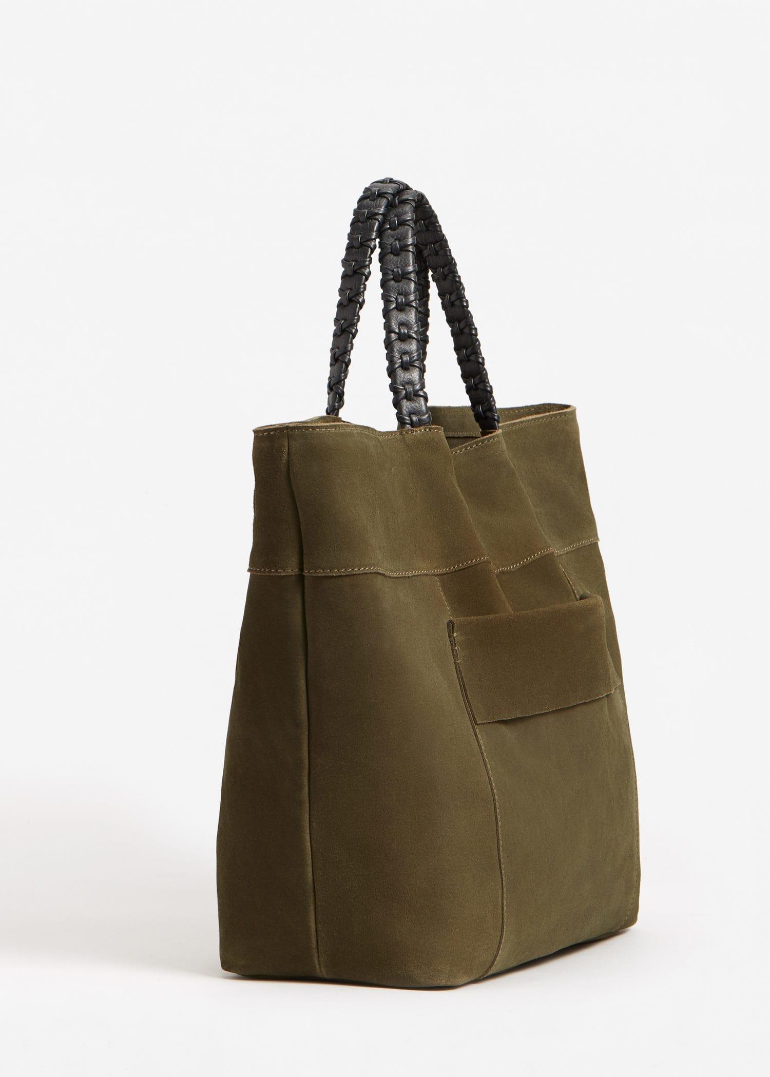 Mango Leather Shopper Bag - Lyst