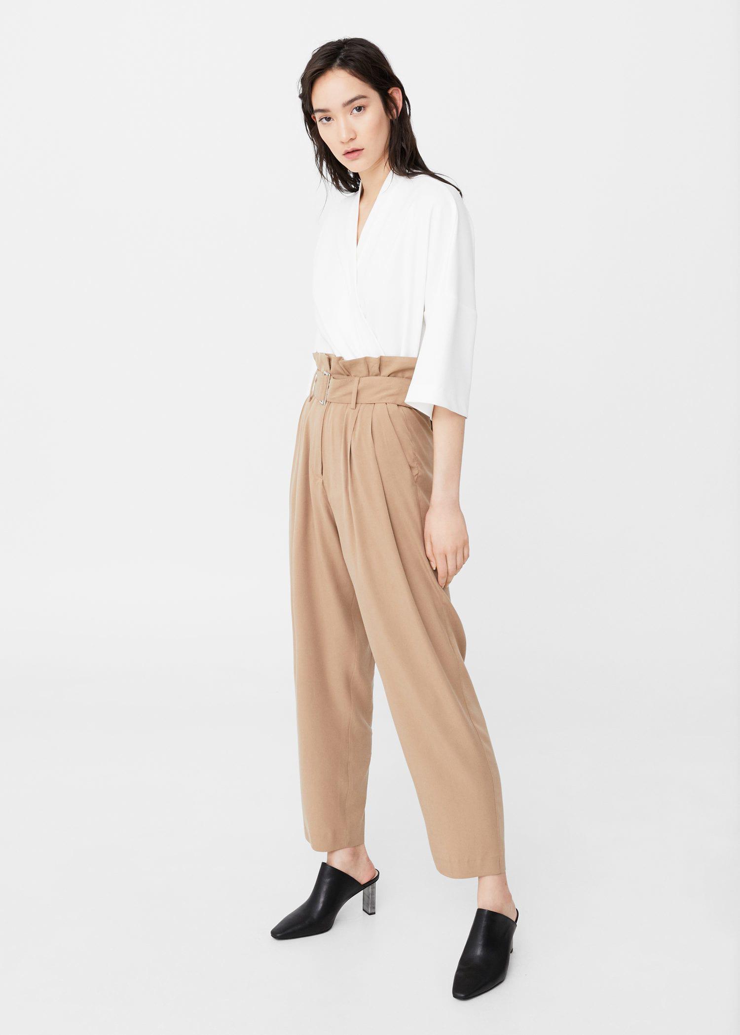 mango leather mules