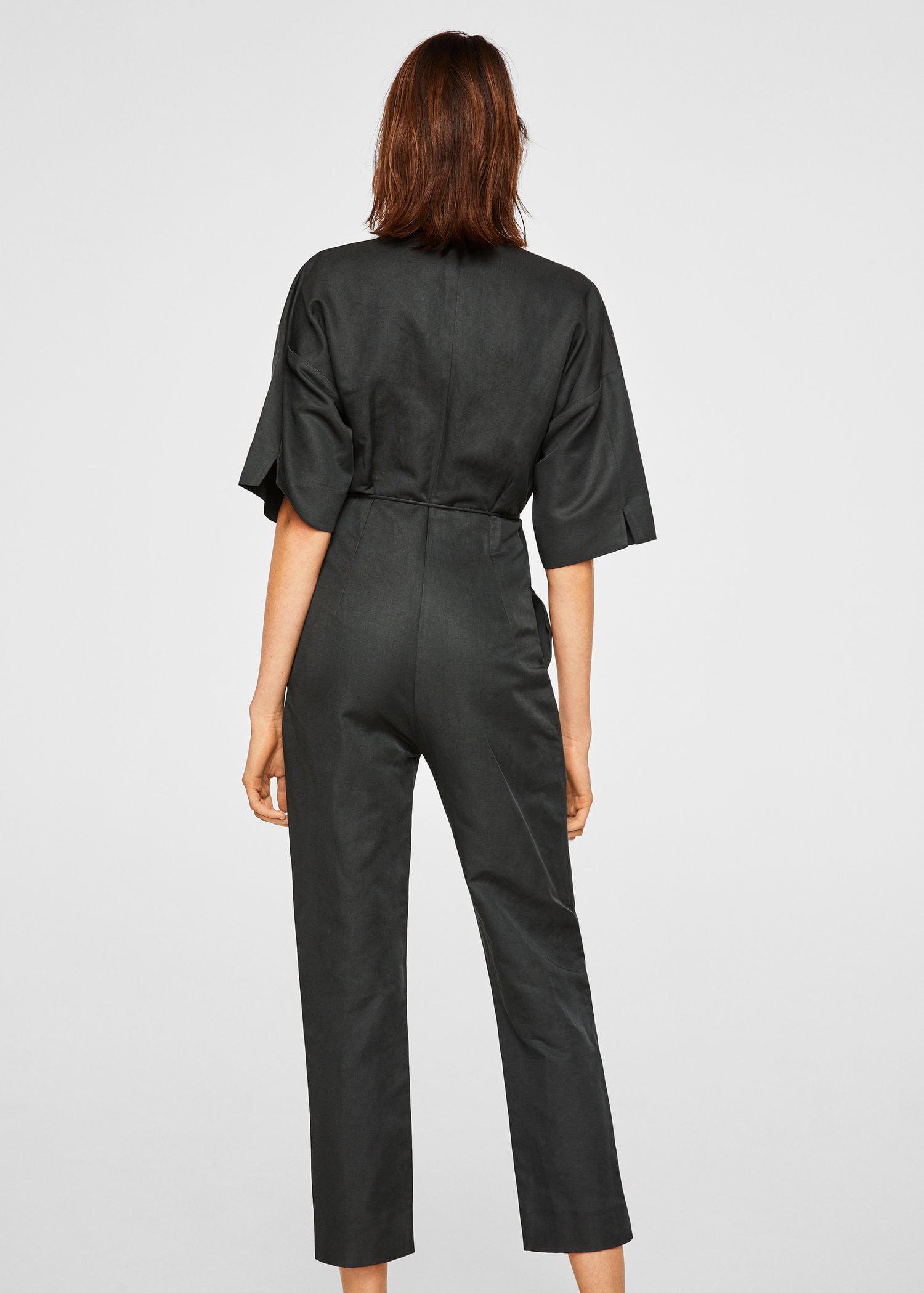 mango wrap long jumpsuit