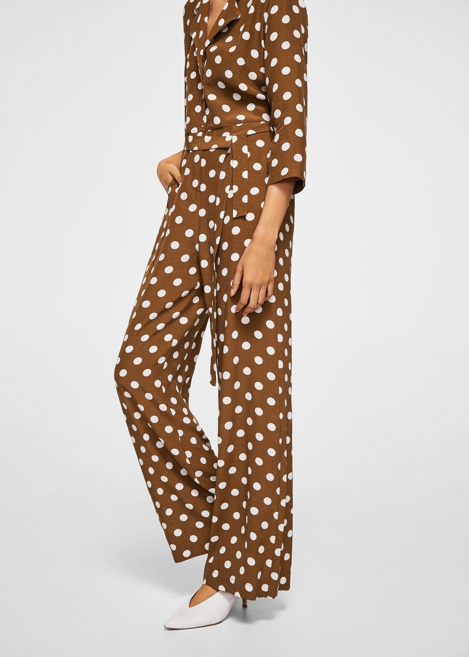 Mango Synthetic Onepiece Suit in Brown Lyst