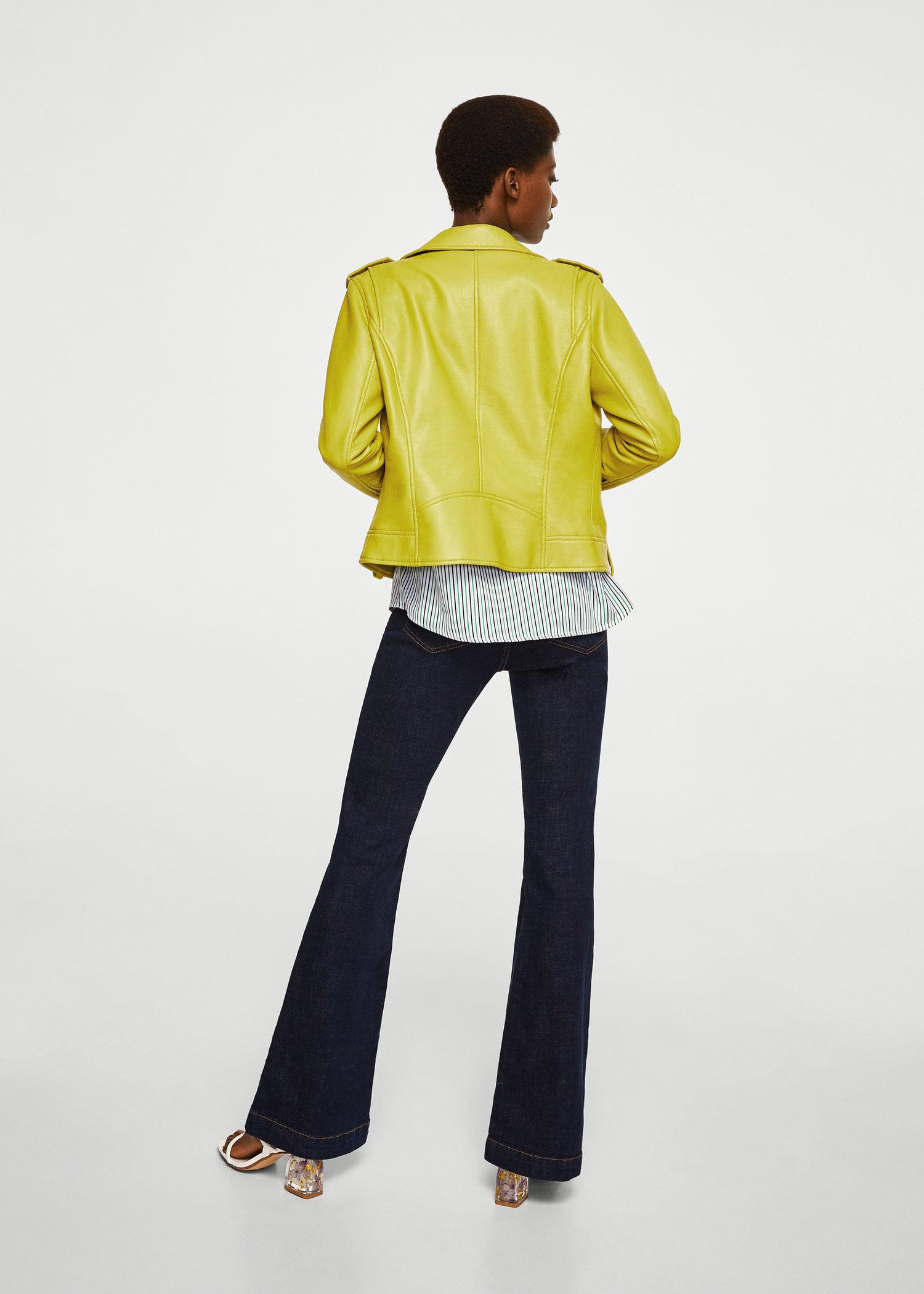 mango applique biker jacket