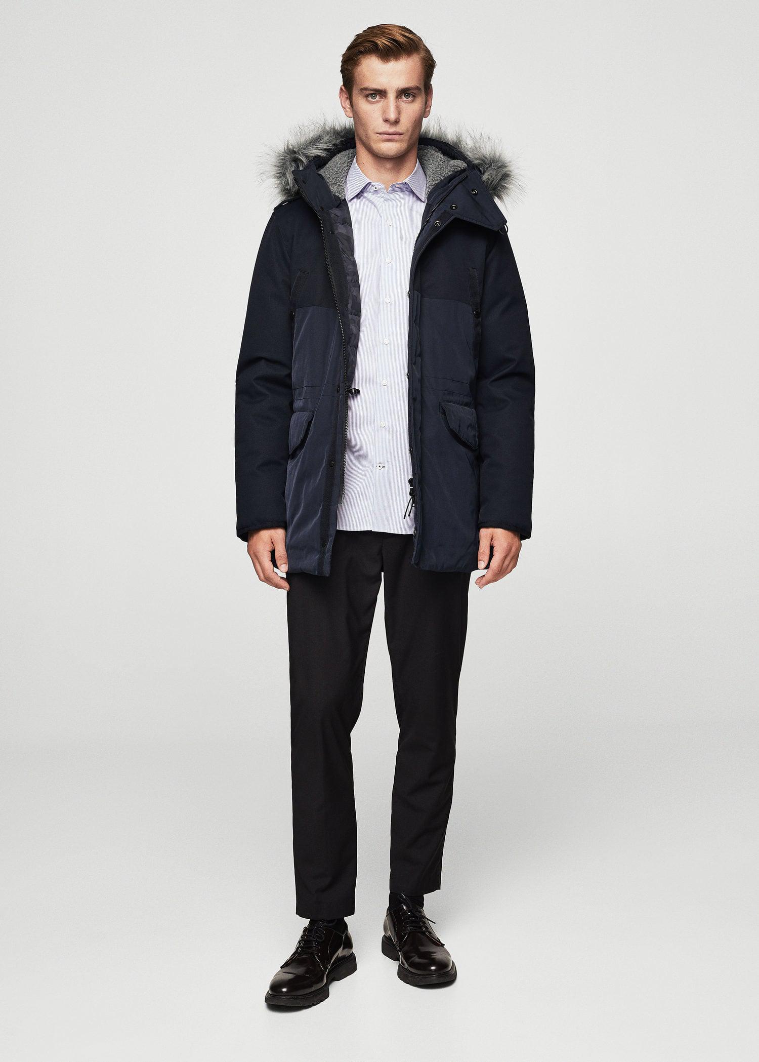 Lyst - Mango Mixed Quilted Jacket in Blue