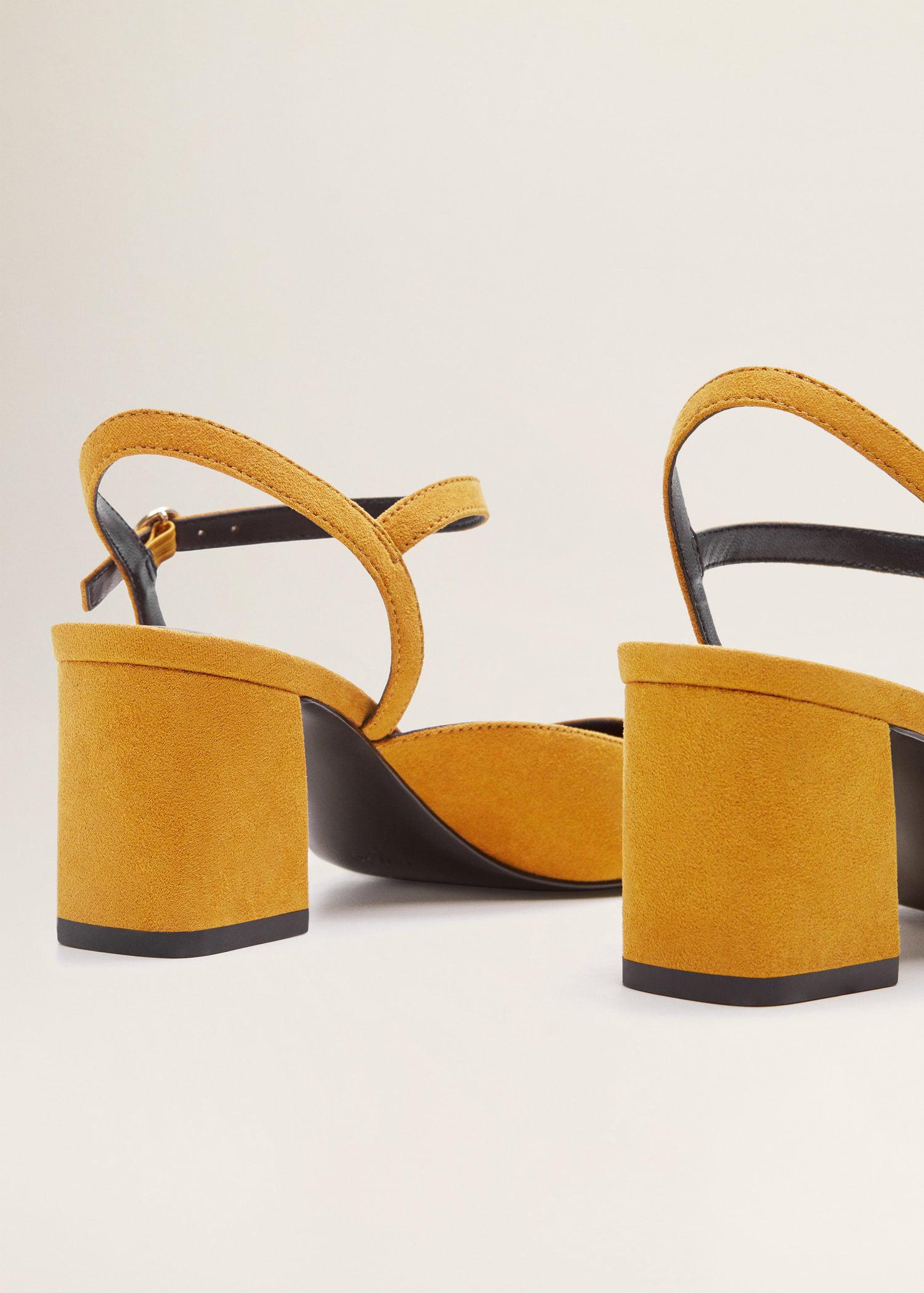mustard slingback heels