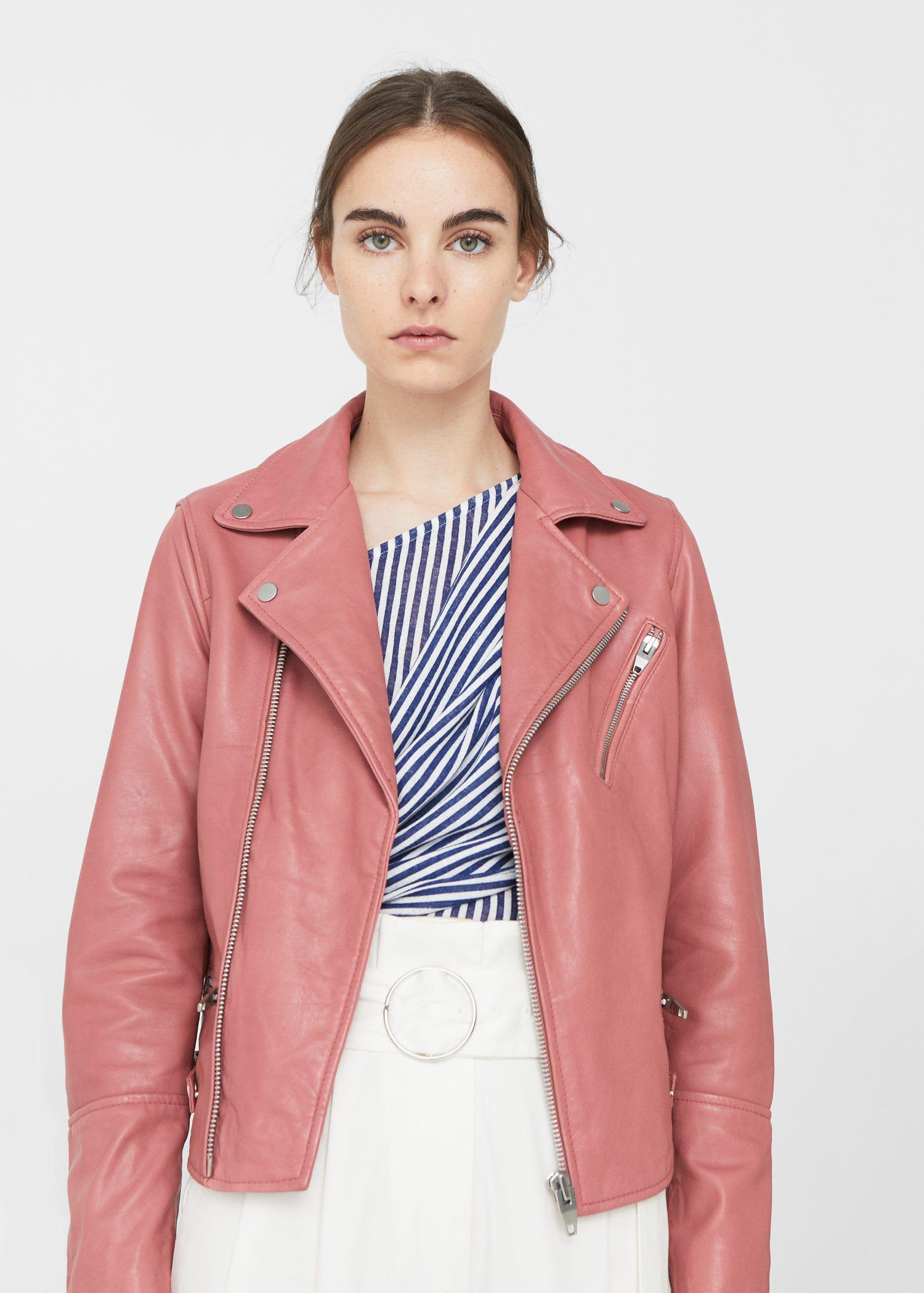 mango genuine leather jacket