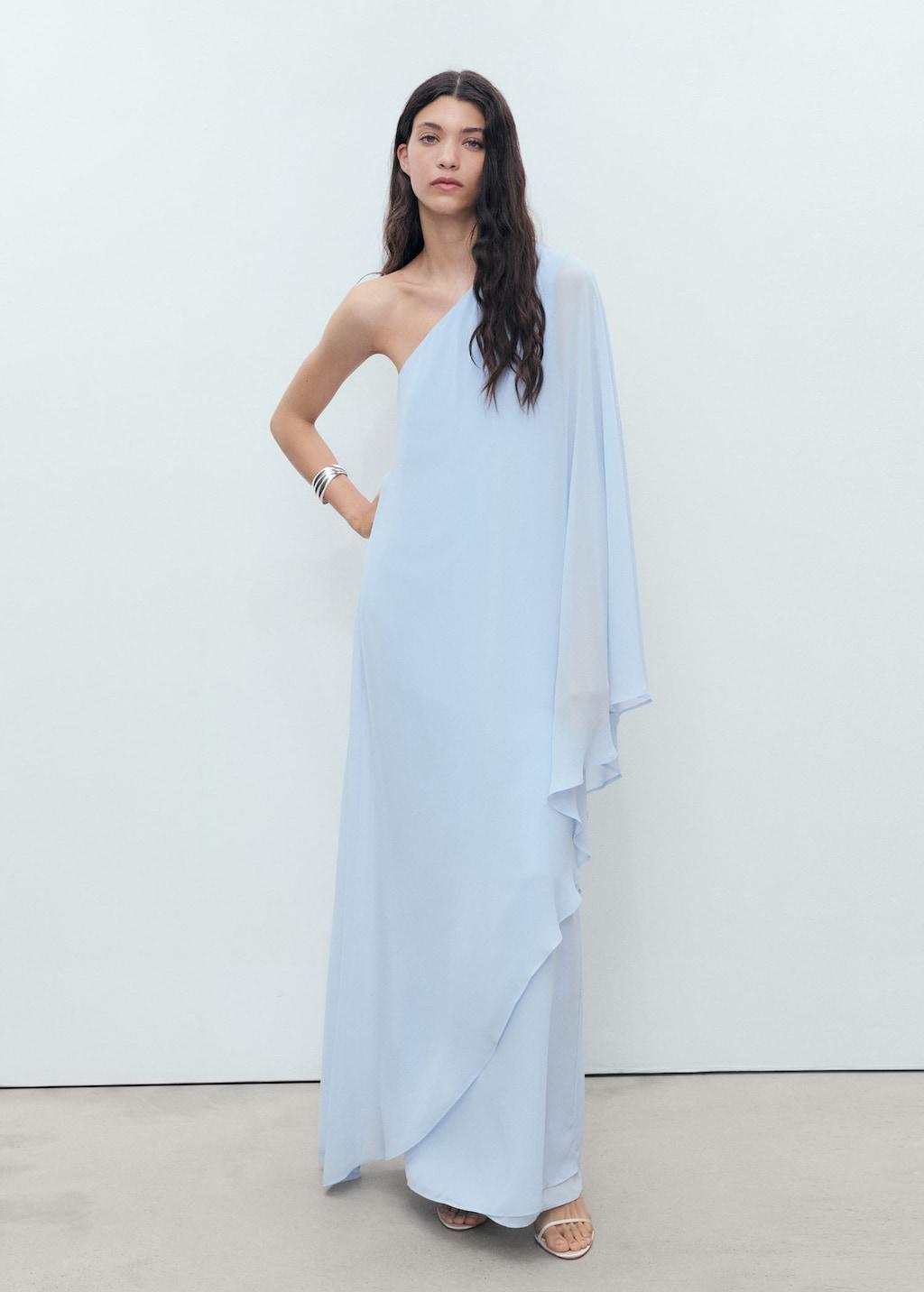 asymmetrical hem cocktail dress Noelia Midi A-Line Dress