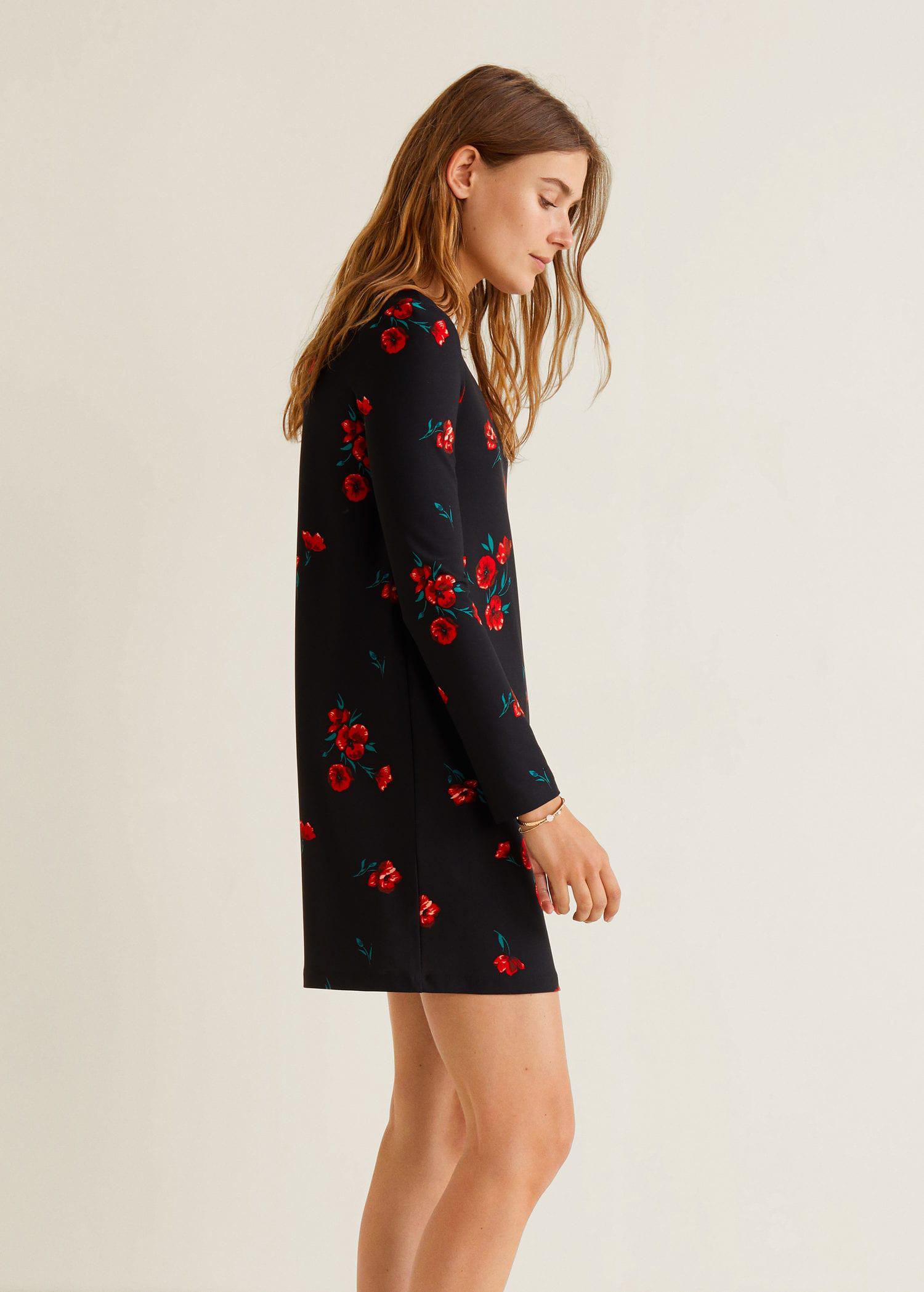 mango button dress