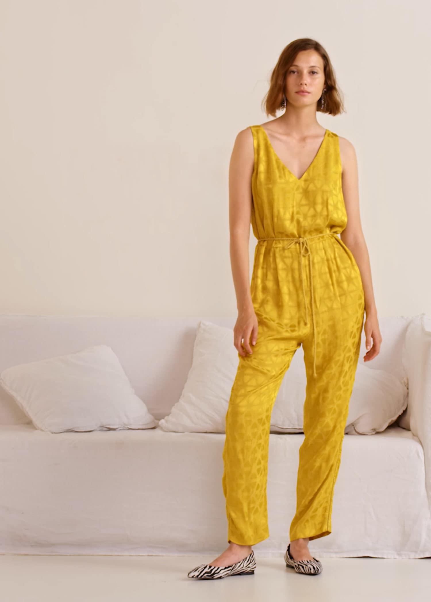 yellow mango jumpsuit