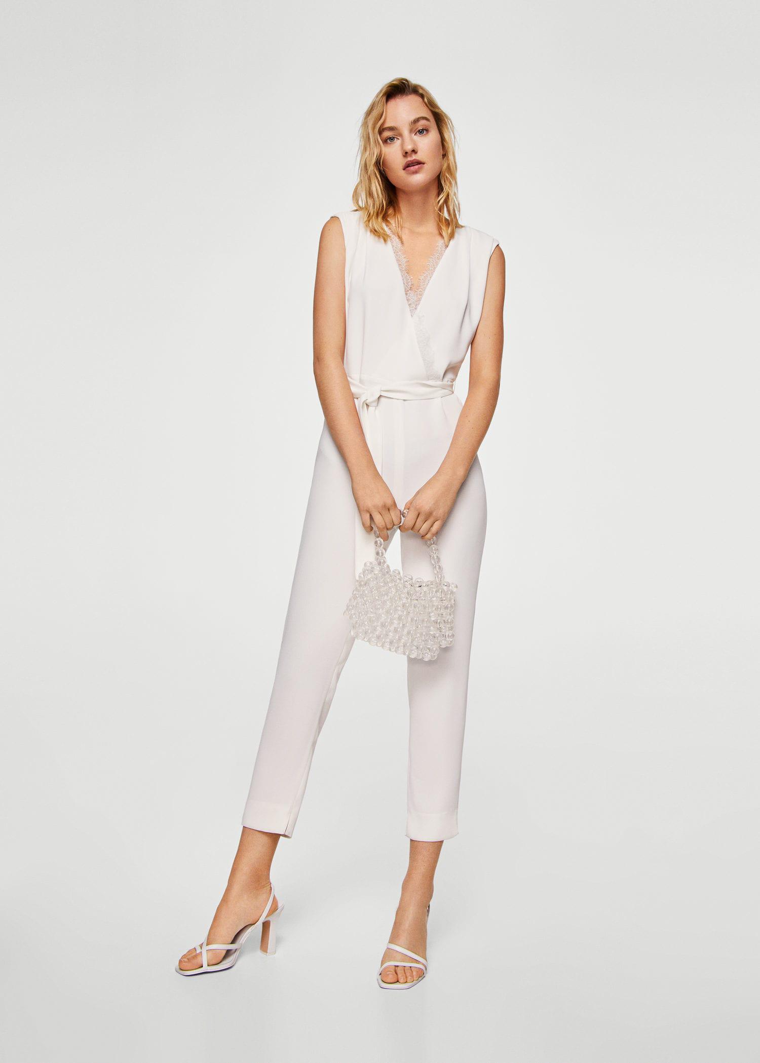 mango white jumpsuit