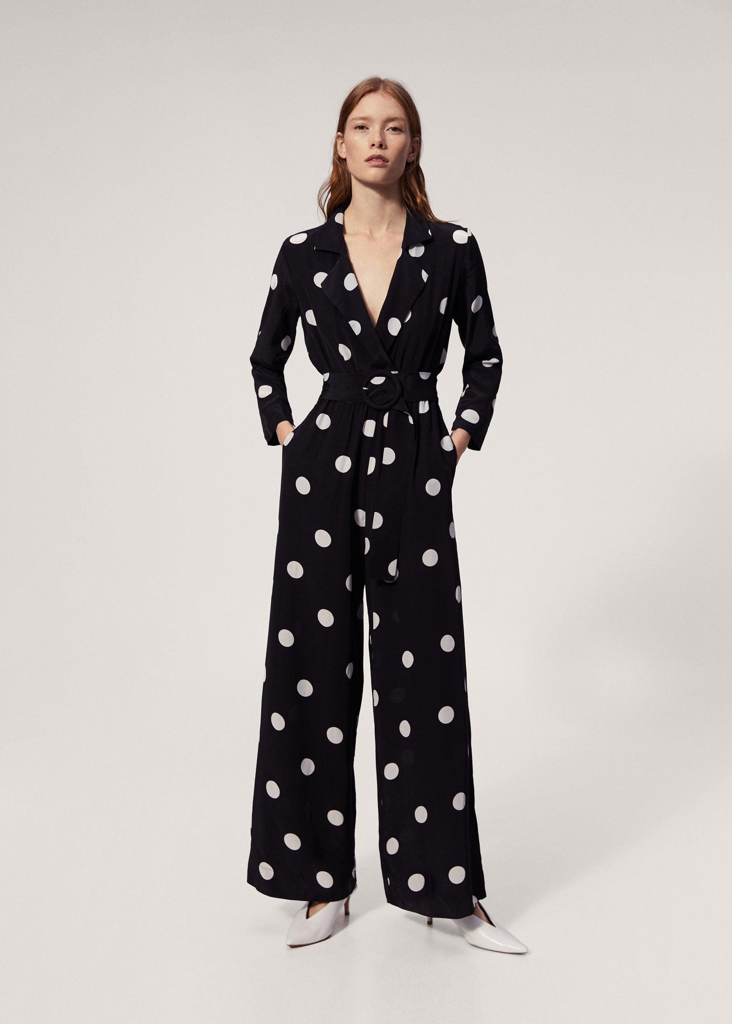 mango polka dot jumpsuit