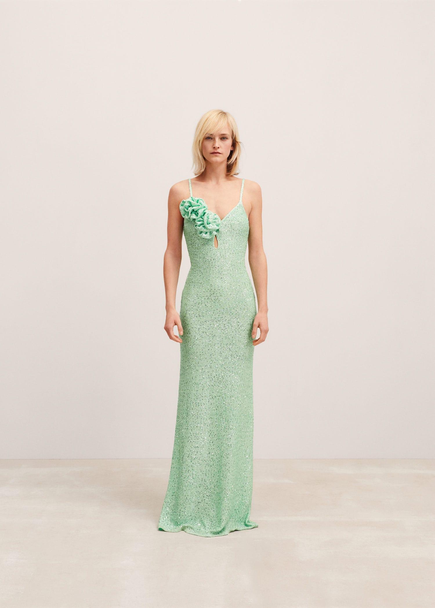 Mango rainbow sequin dress deals