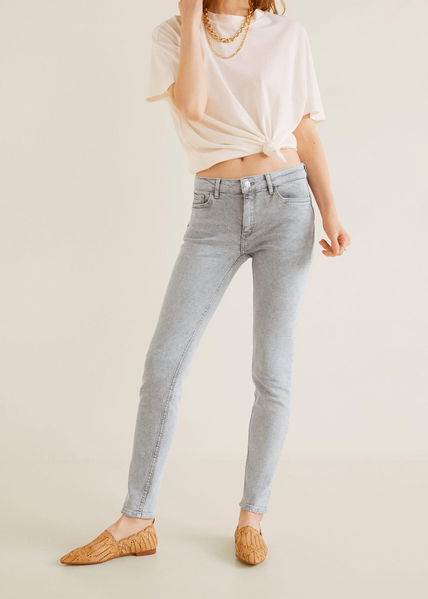 Mango Denim Kim Skinny Push-up Jeans in Denim Grey (Gray) - Lyst