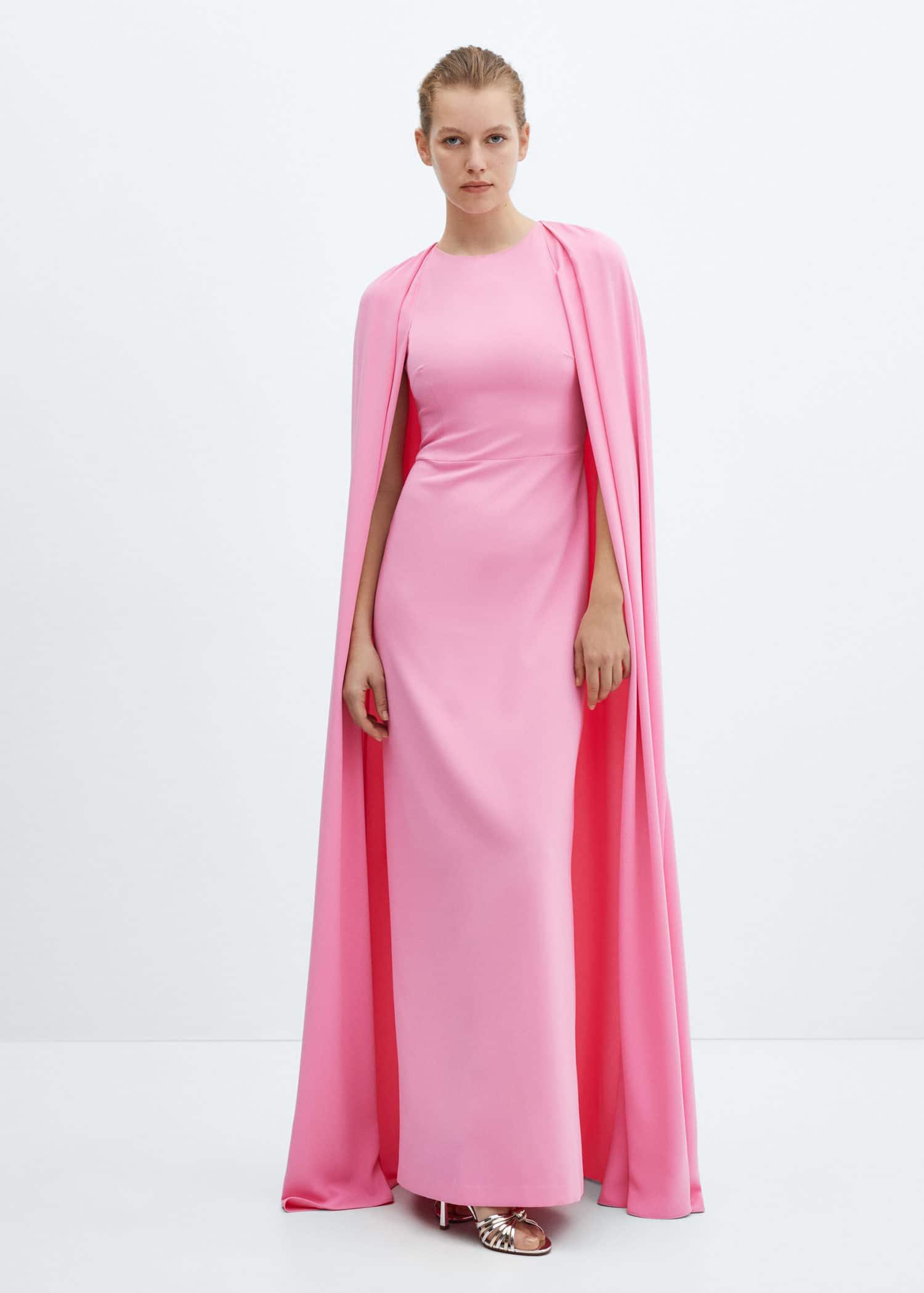 pink dress mango MANGO