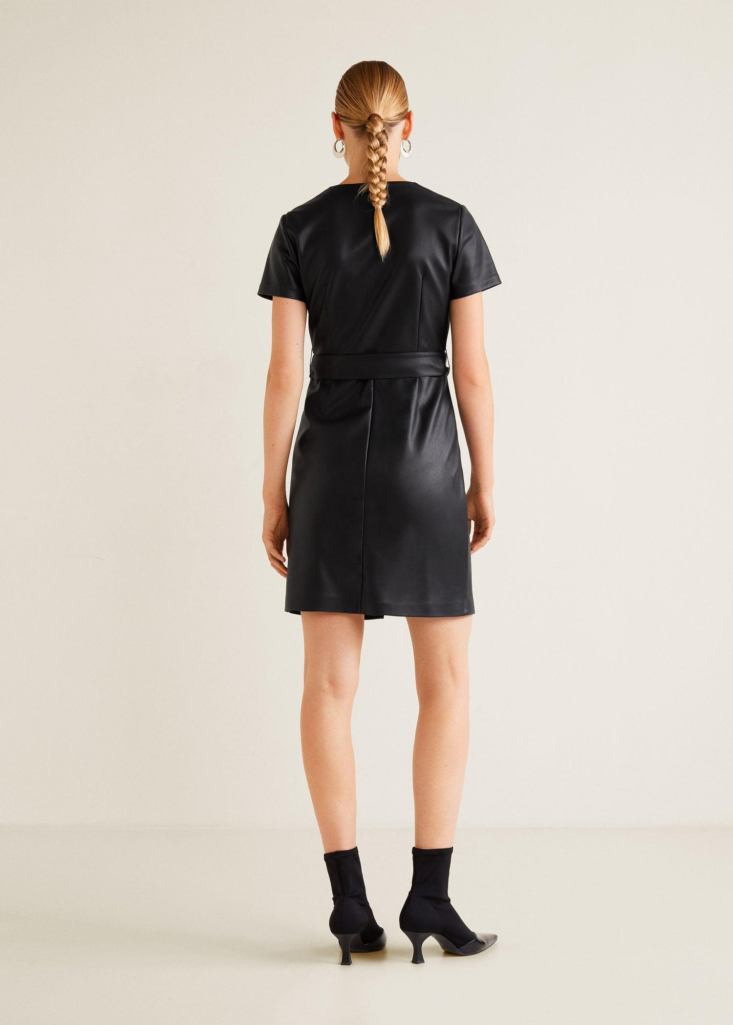 mango bow wrap dress