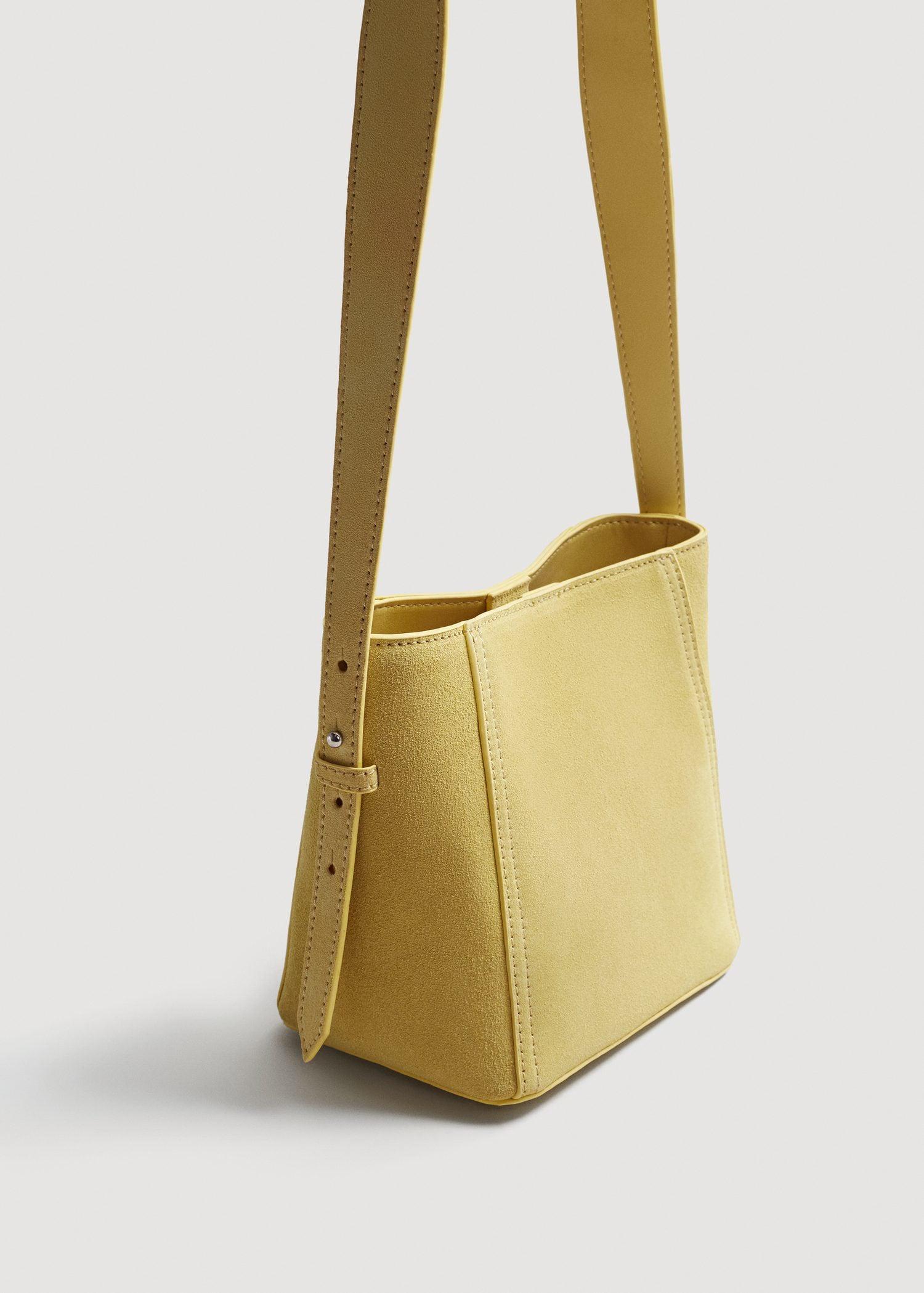Mango Leather Bag Mch in Yellow Lyst