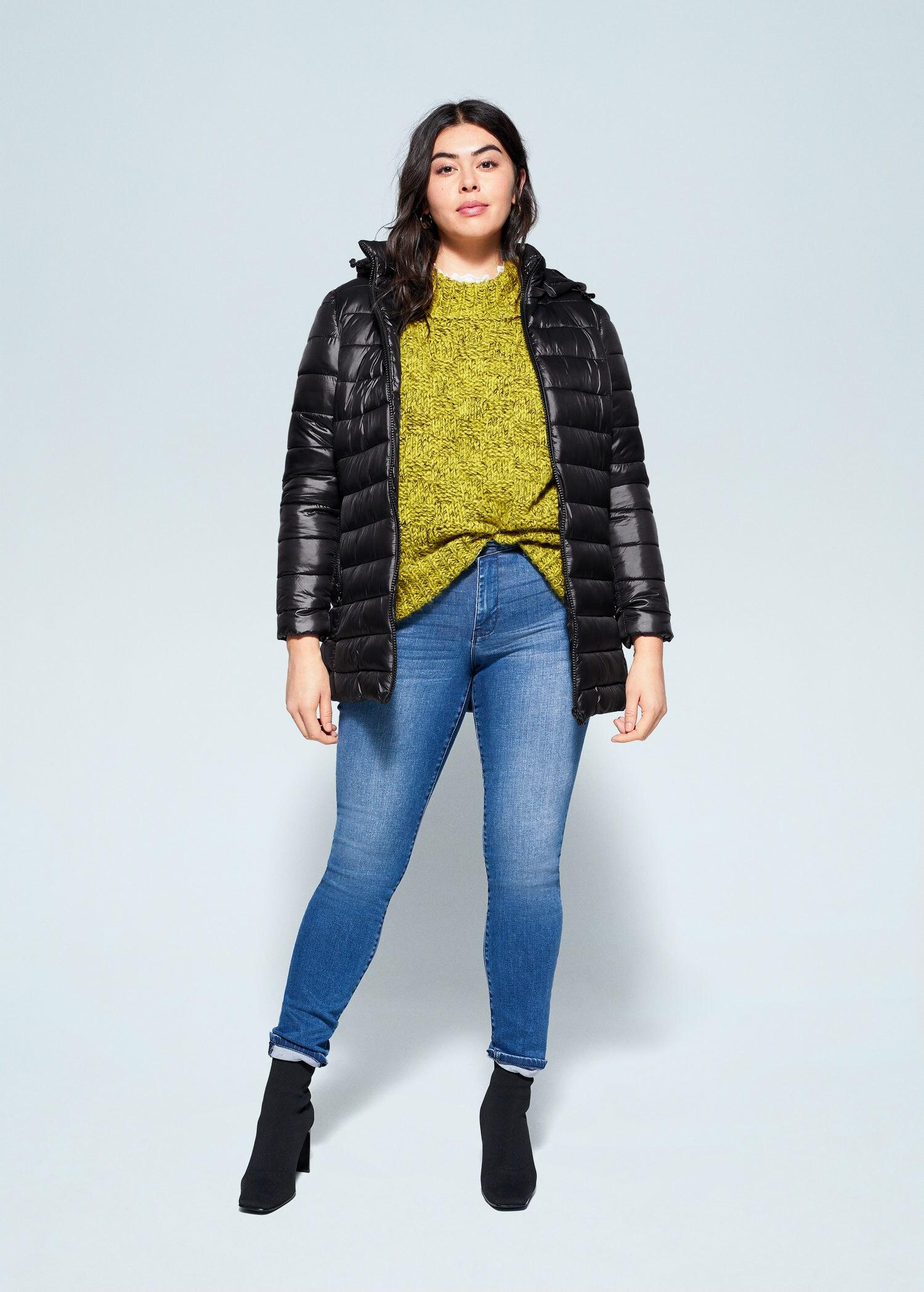 mango oversized quilted coat