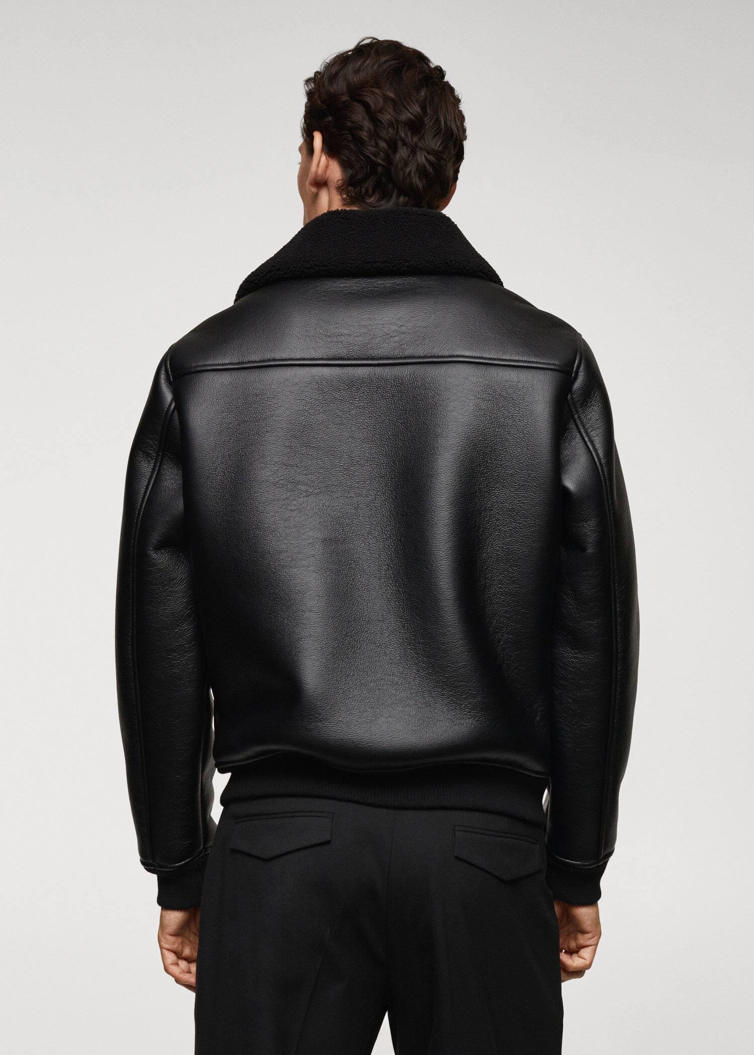 Leder Doubleface Jacke Mango Double-Face-Shearlingjacke Herren