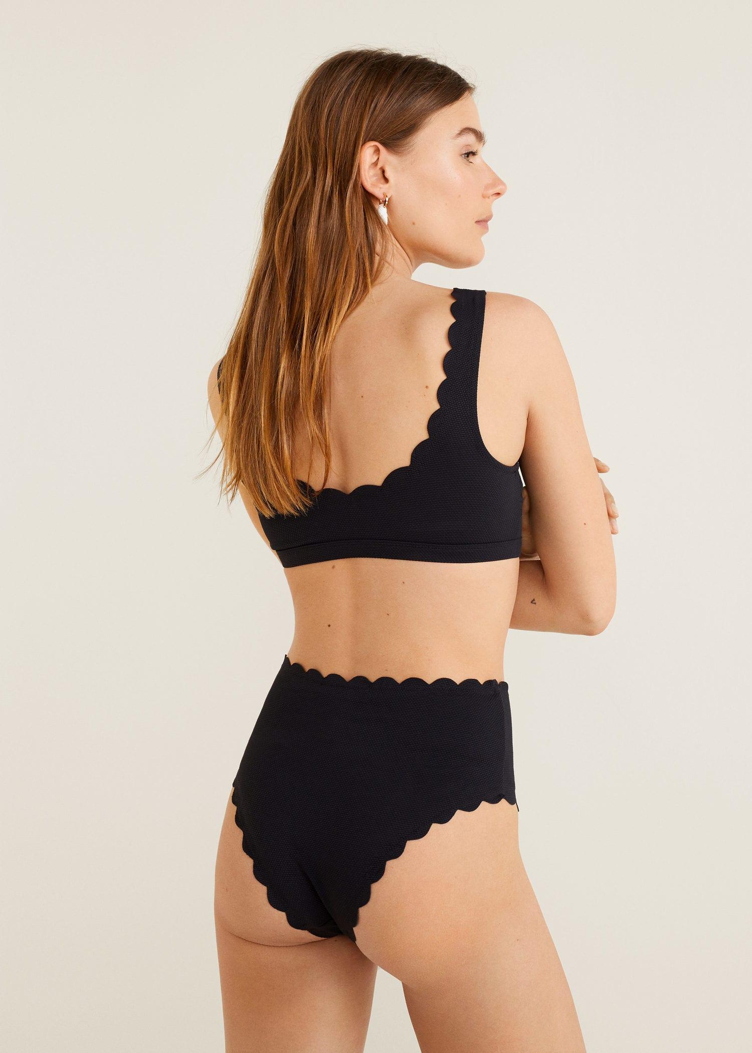 scalloped high waisted bikini