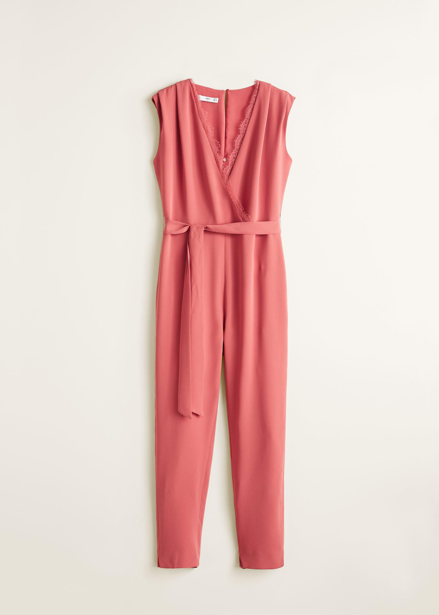 mango jumpsuit pink