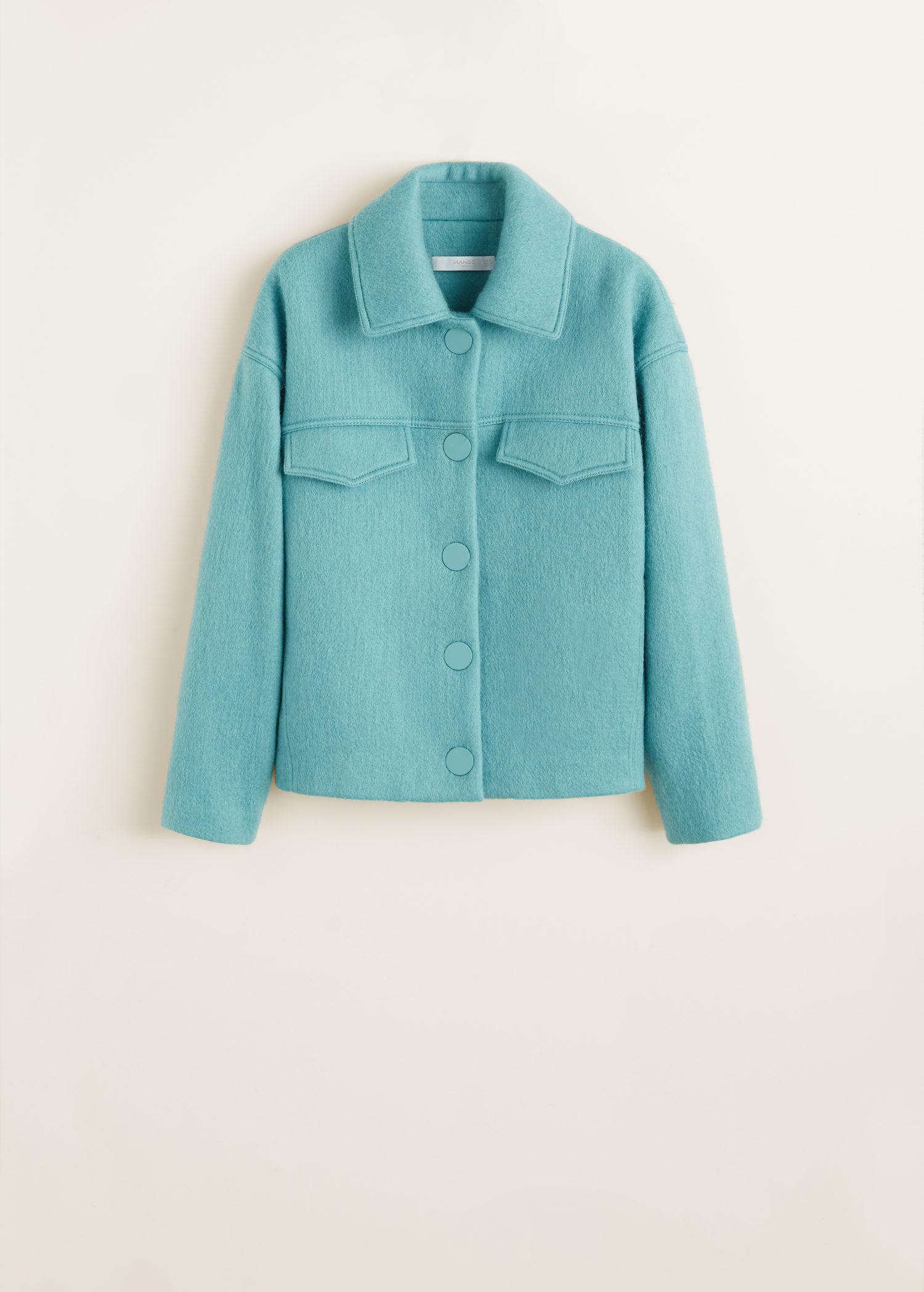 mango buttoned wool jacket