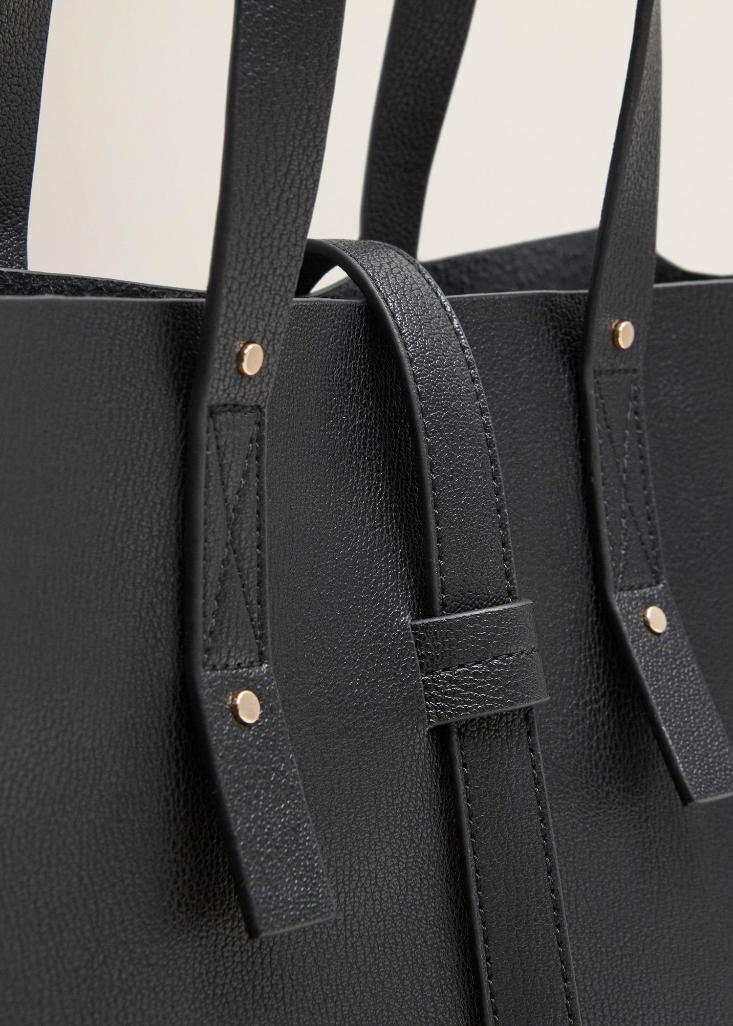 mango strap shopper bag