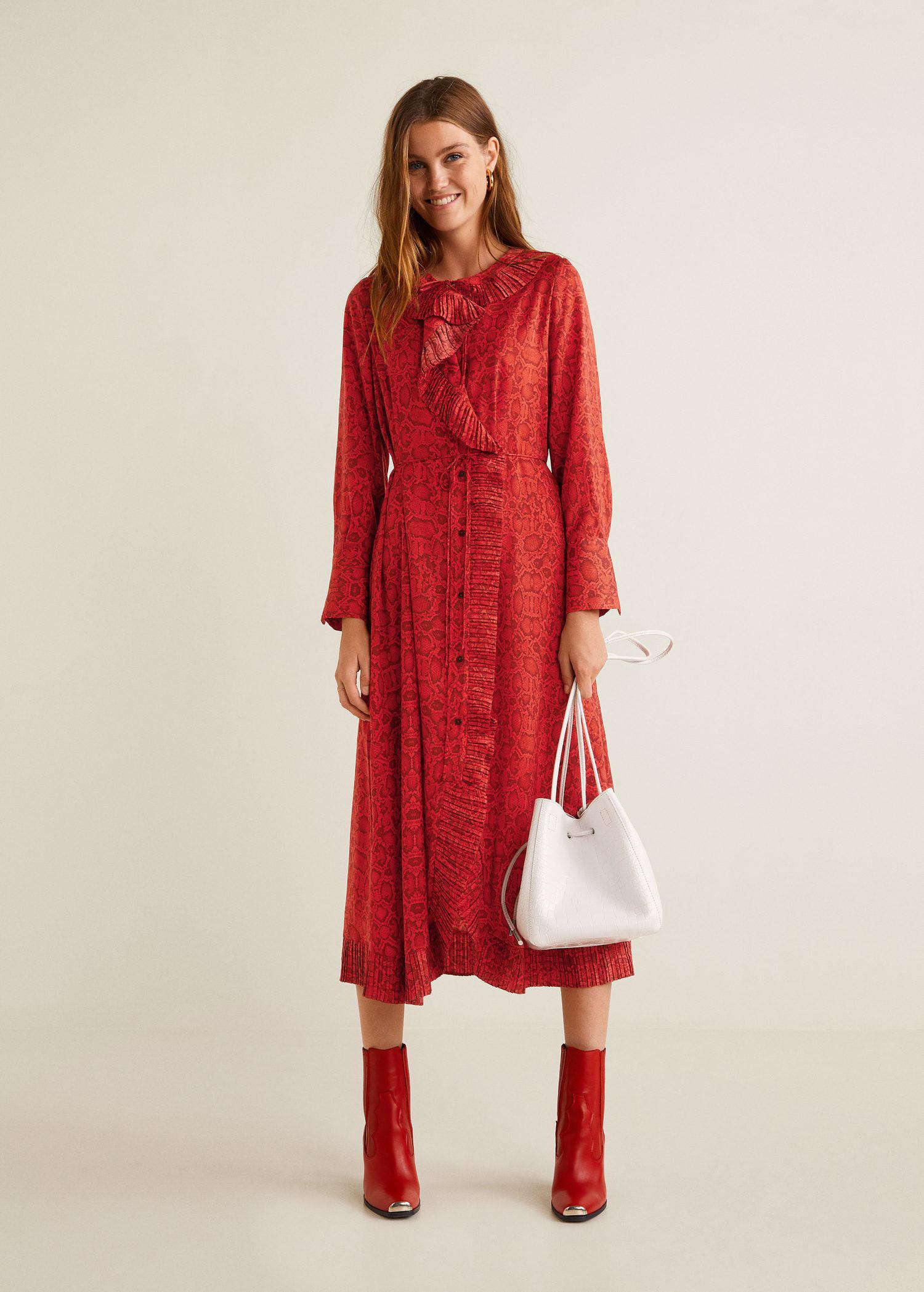 mango snake print gown