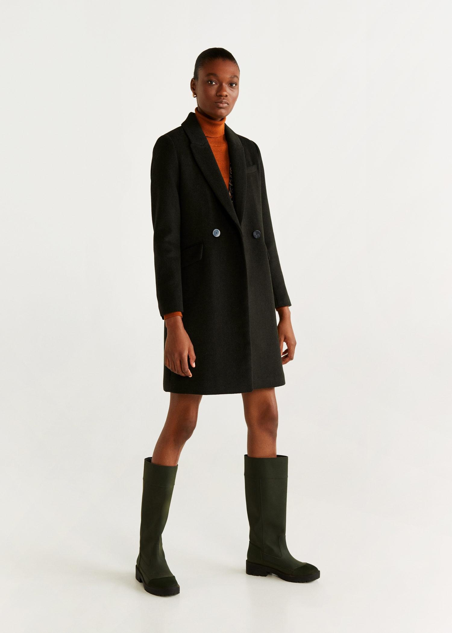 lapels wool coat mango