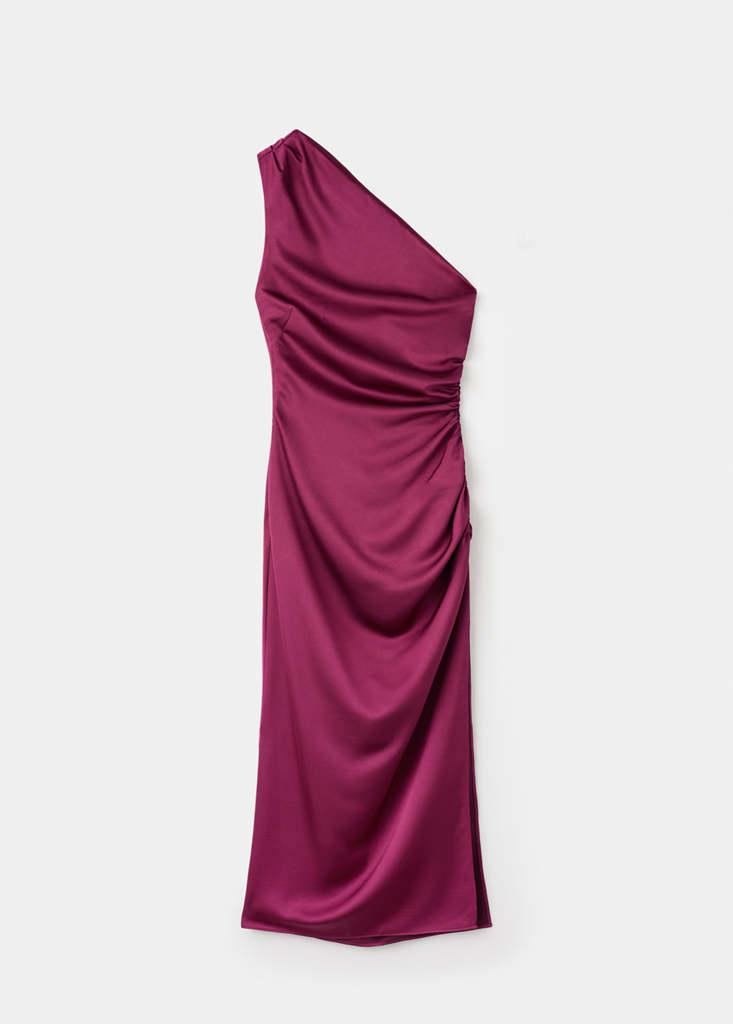 21st birthday dress themes MANGO. Fuchsia pink asymmetrical jumpsuit. TL – Hibuy market main image 1