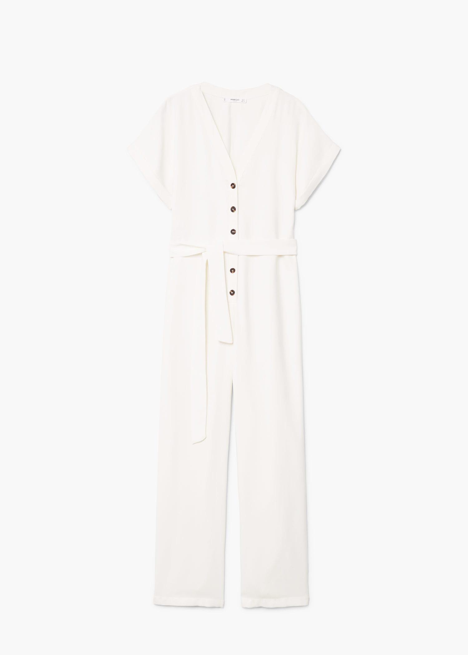 mango bow long jumpsuit