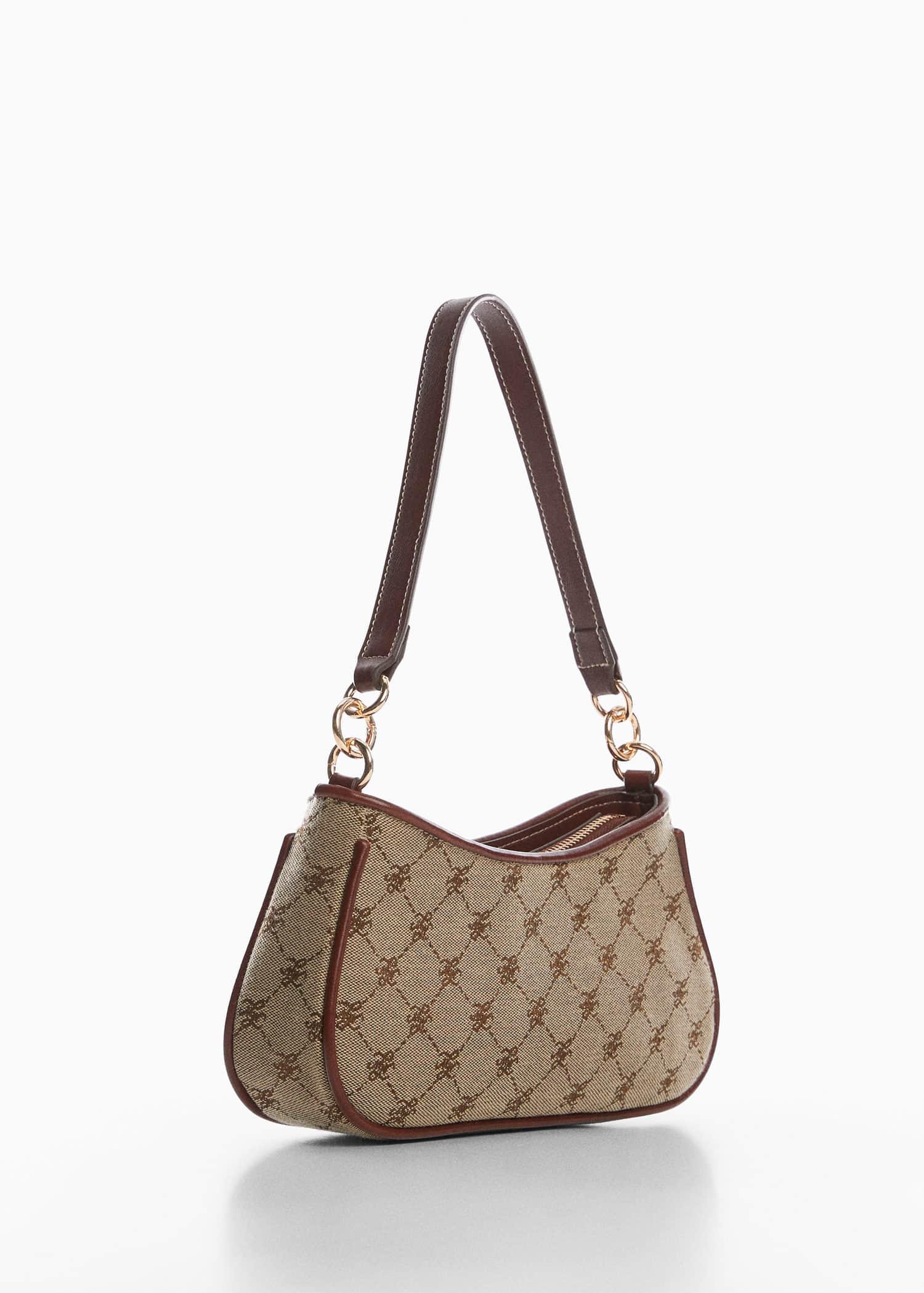 Mango Jacquard Shoulder Bag in Natural Lyst UK