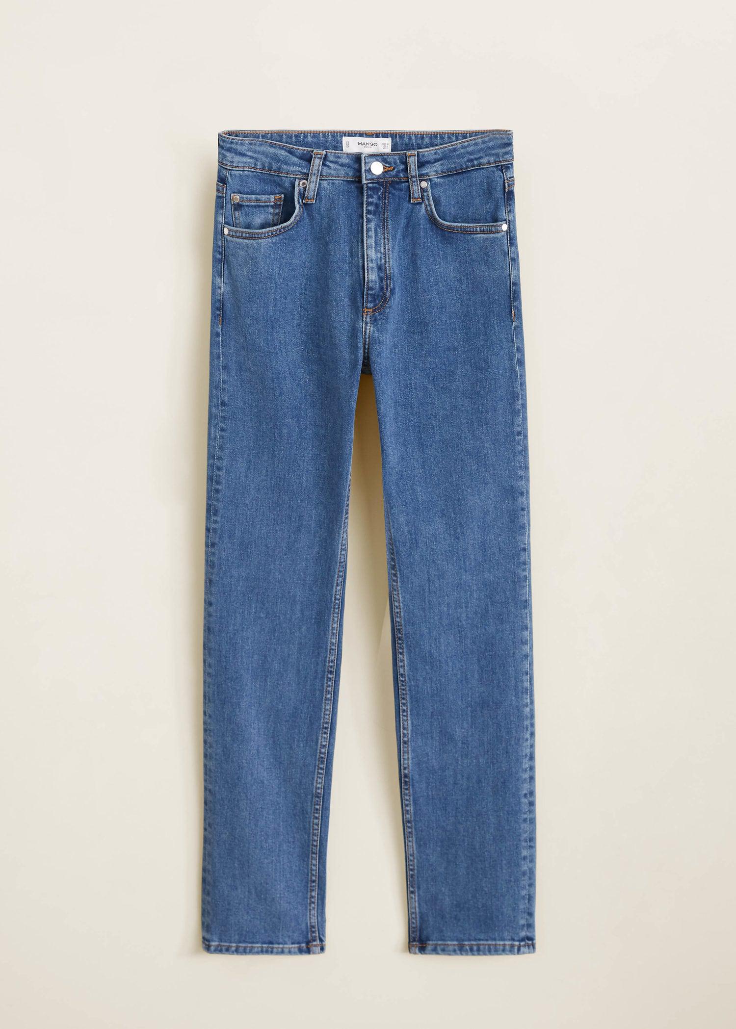 Mango Denim Straight Jeans Anna in Blue - Lyst
