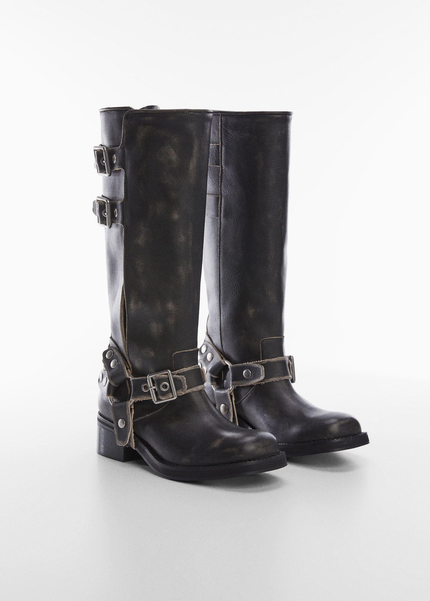 Mango biker boots sale