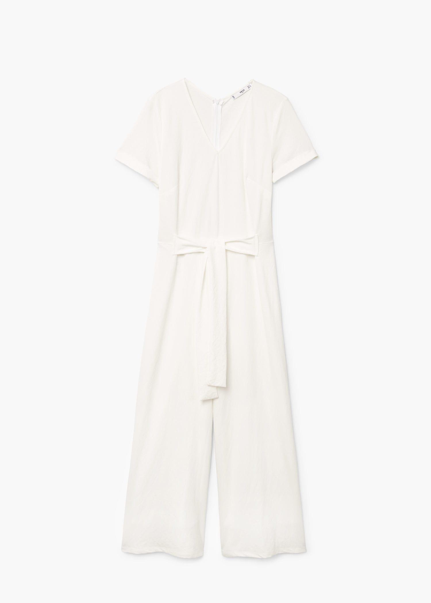 mango bow long jumpsuit