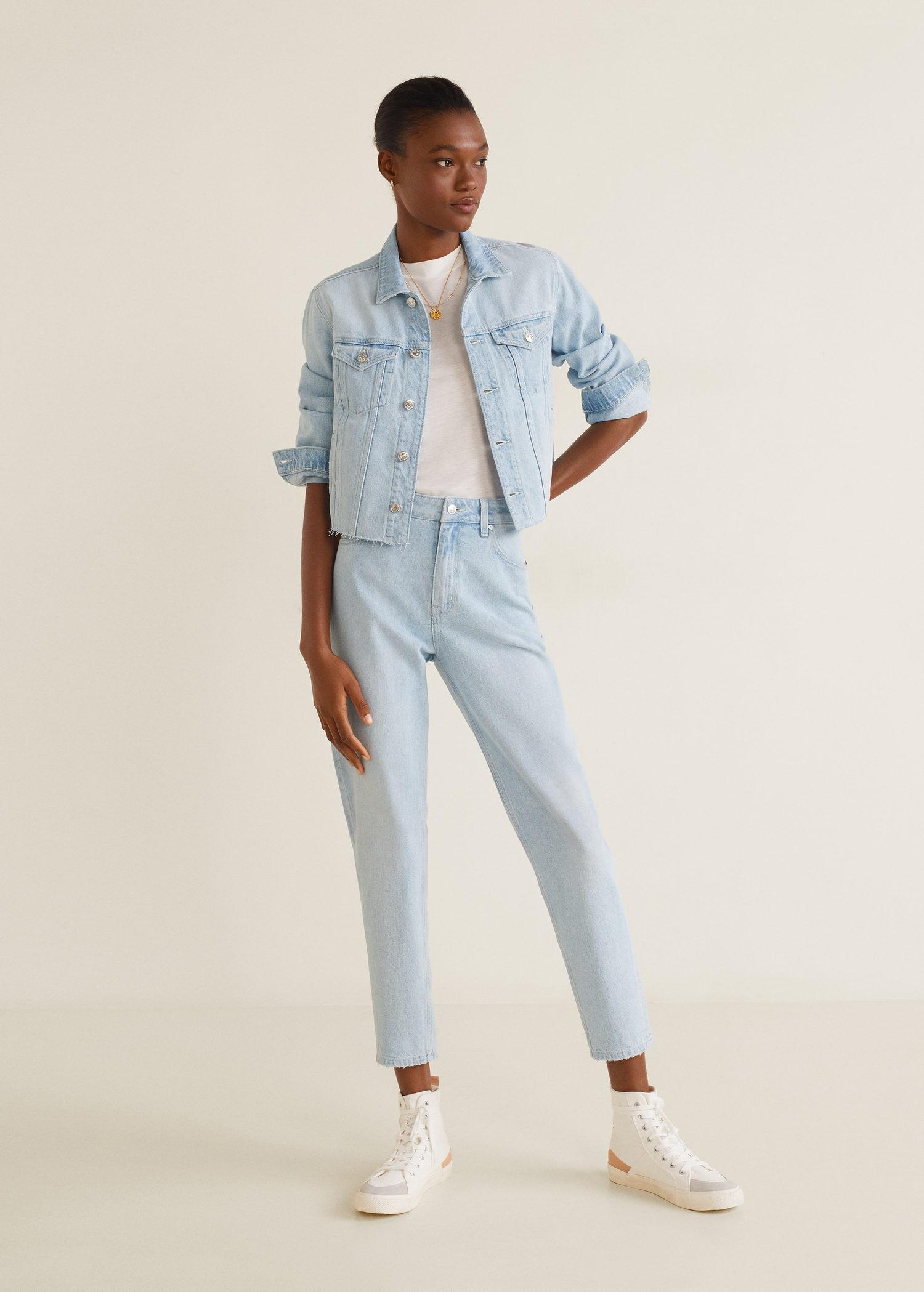 mango slim mom jeans
