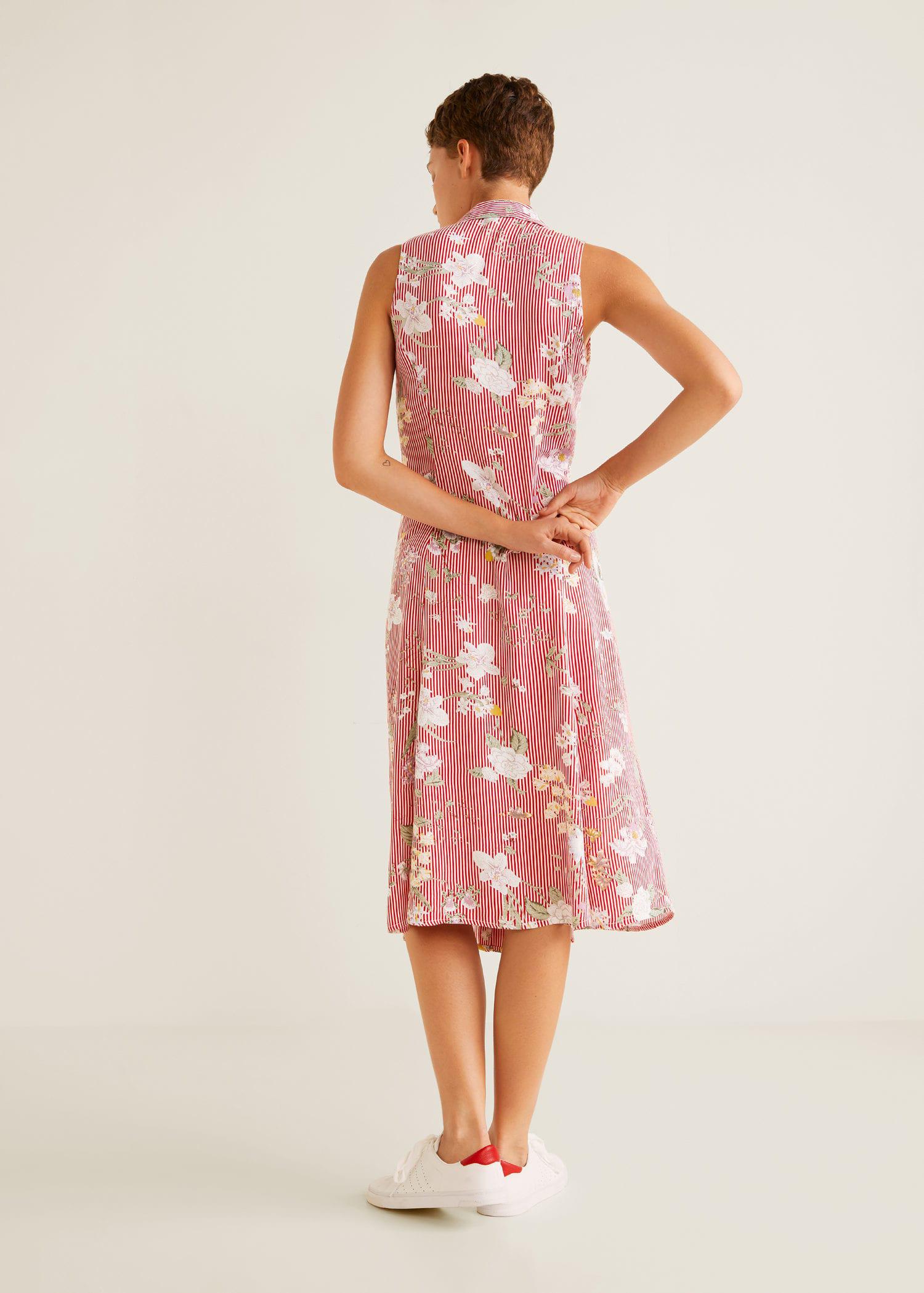 mango flowy shirt dress