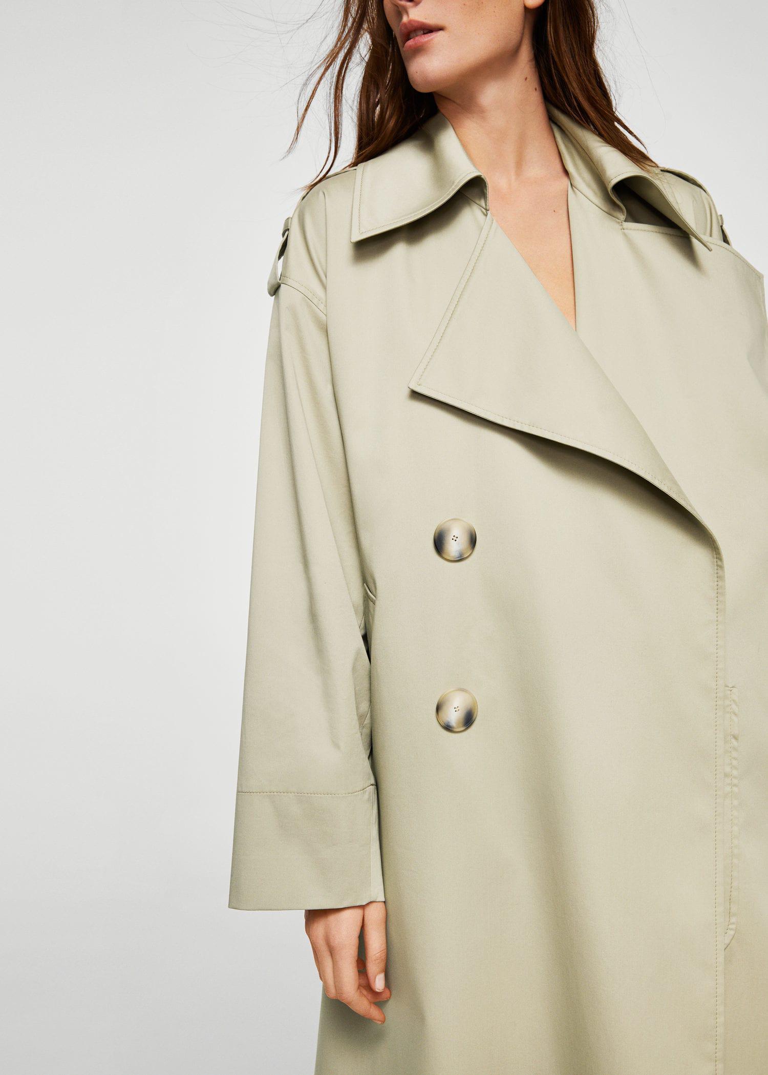 mango double breasted trench