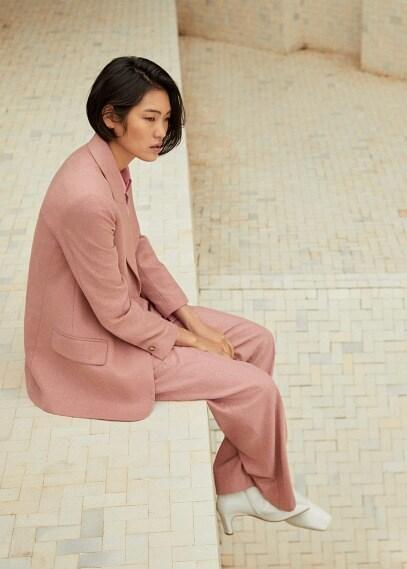 mango blazer pink