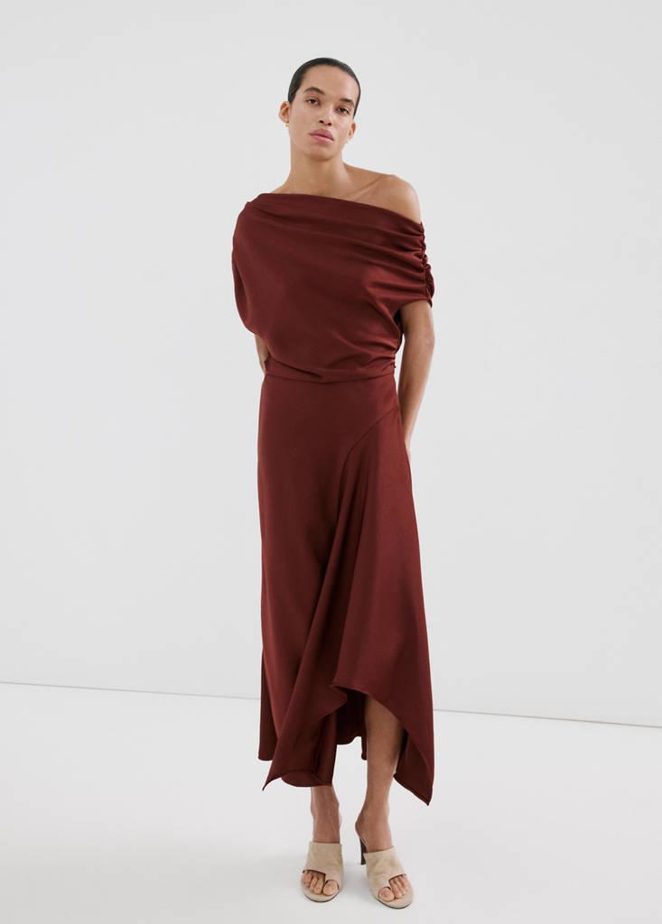 off shoulder sequin dress Ashley Lauren - 11112 Off Shoulder Sequin Gown 22 / Baby Pink
