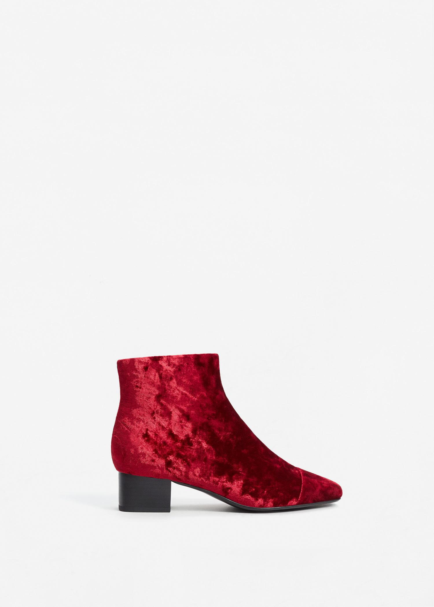 red velvet boots