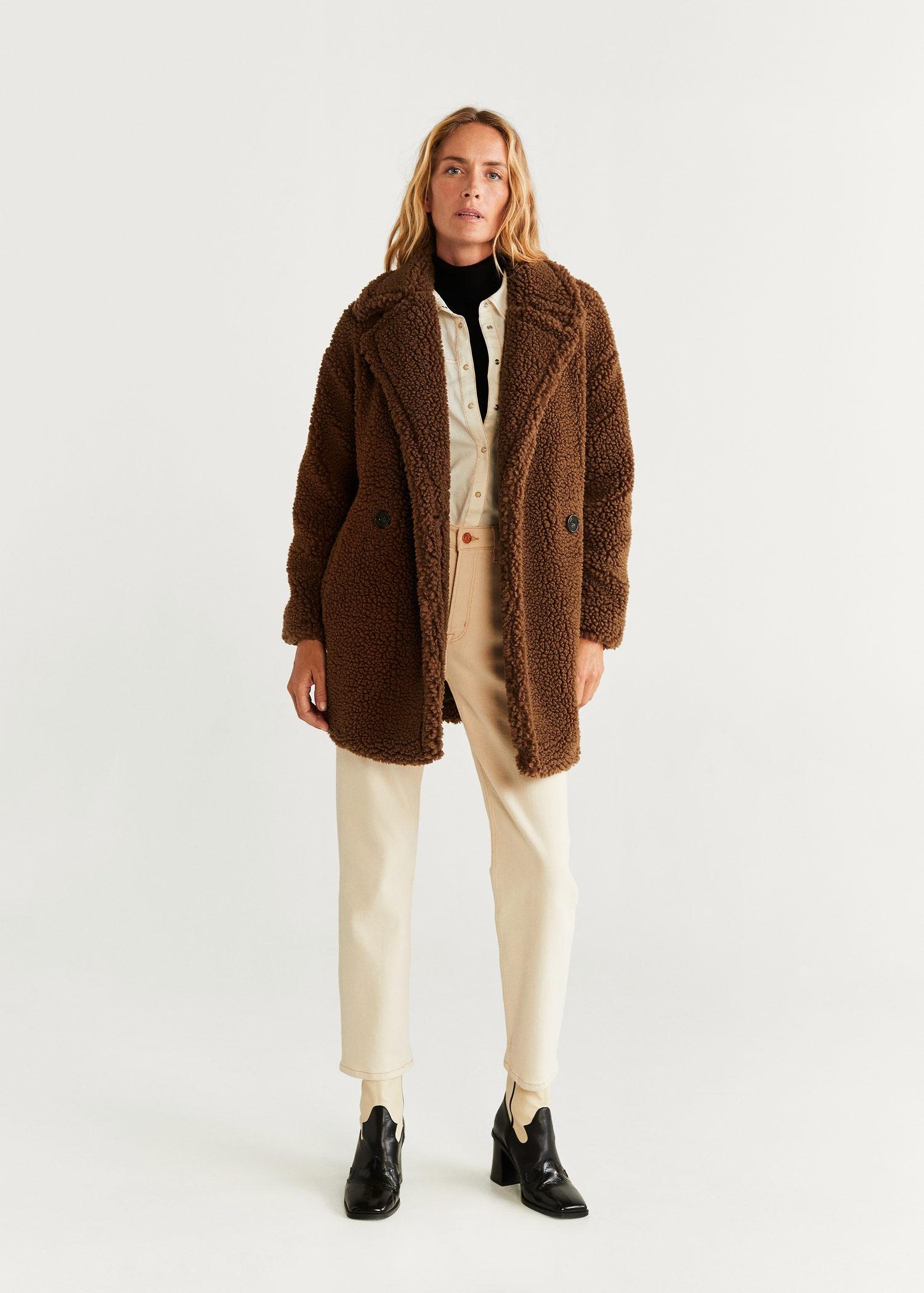 mango sheepskin coat