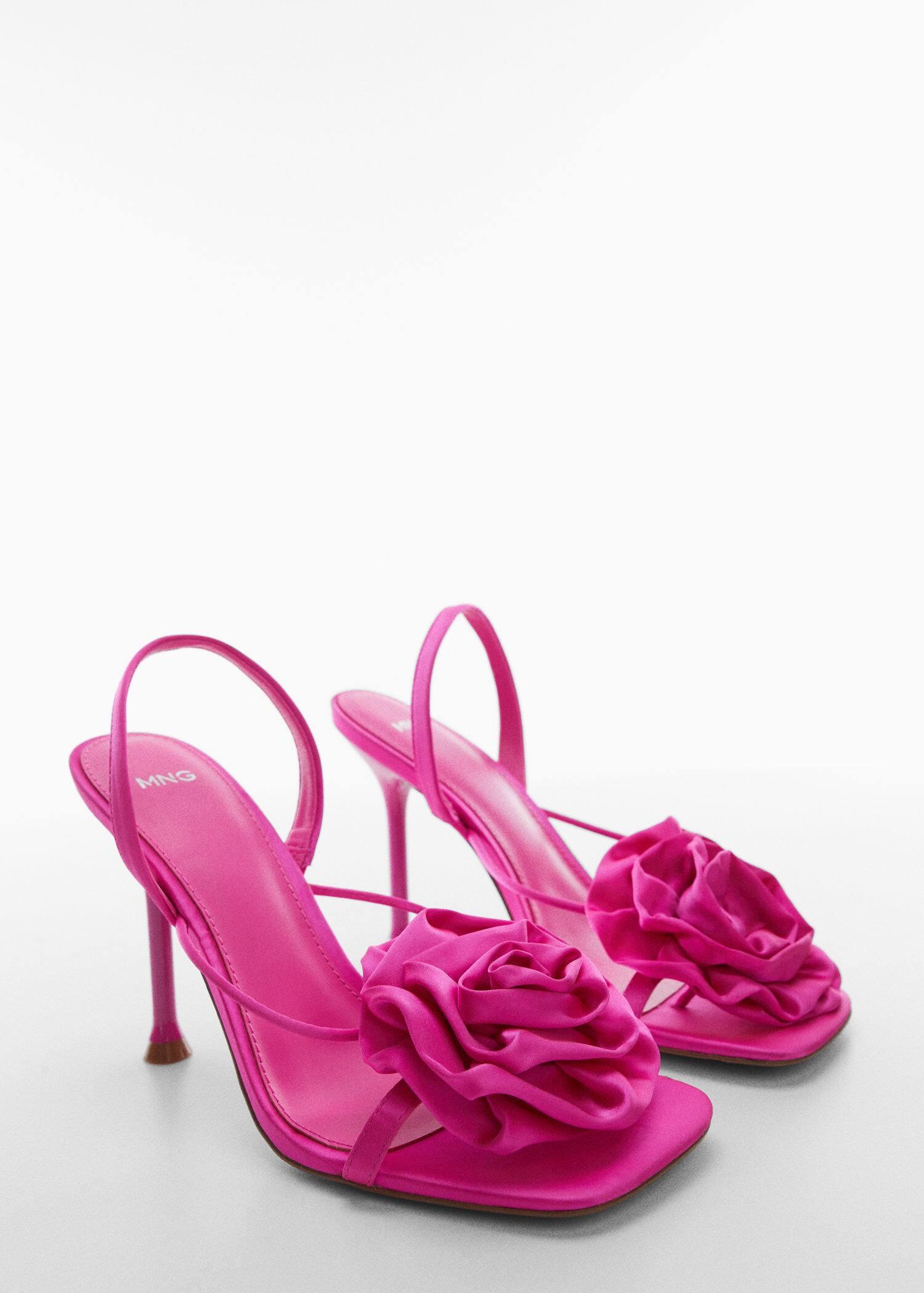 Mango Maxi Flower Heeled Sandal in Pink | Lyst UK