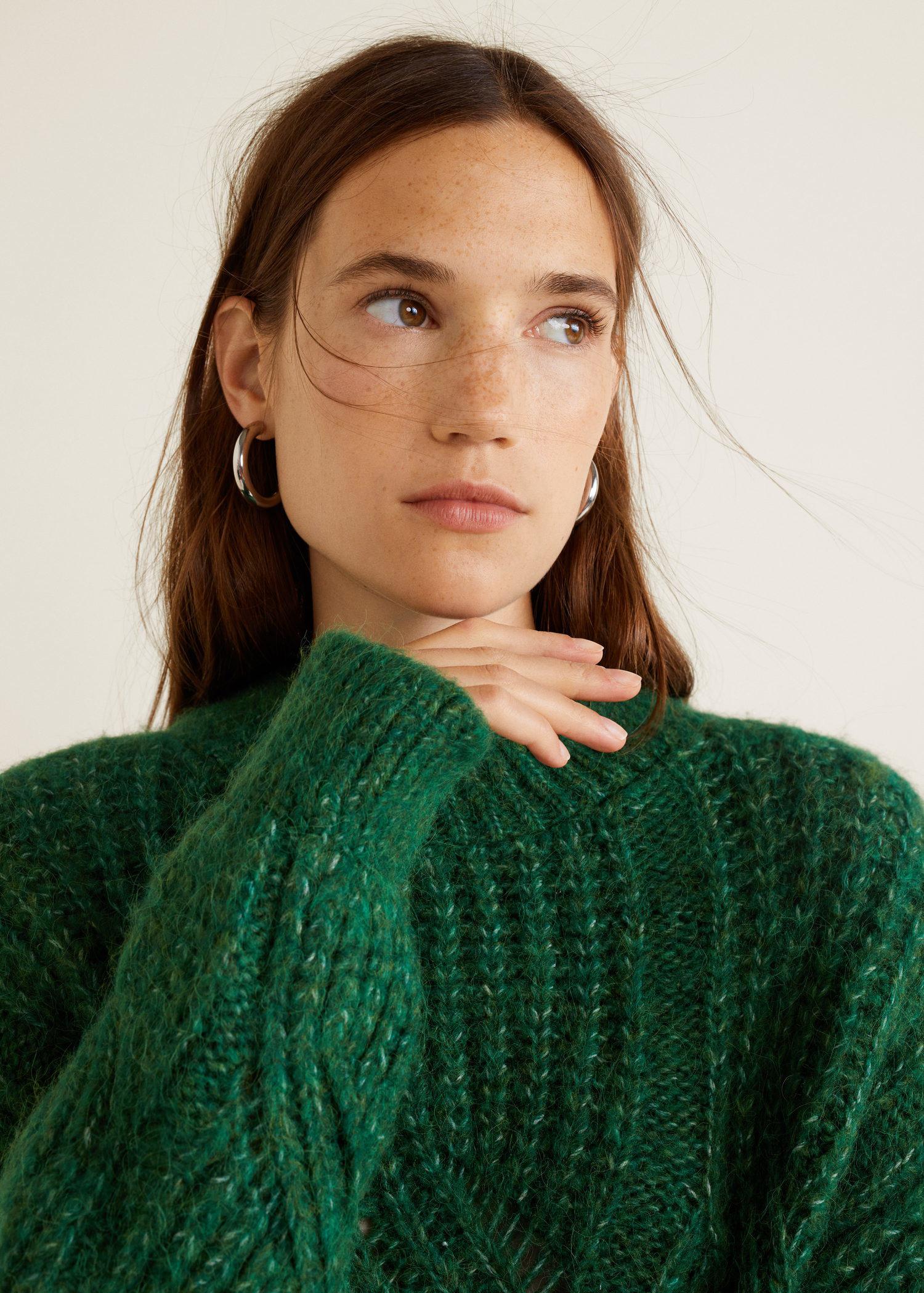 mango green sweater