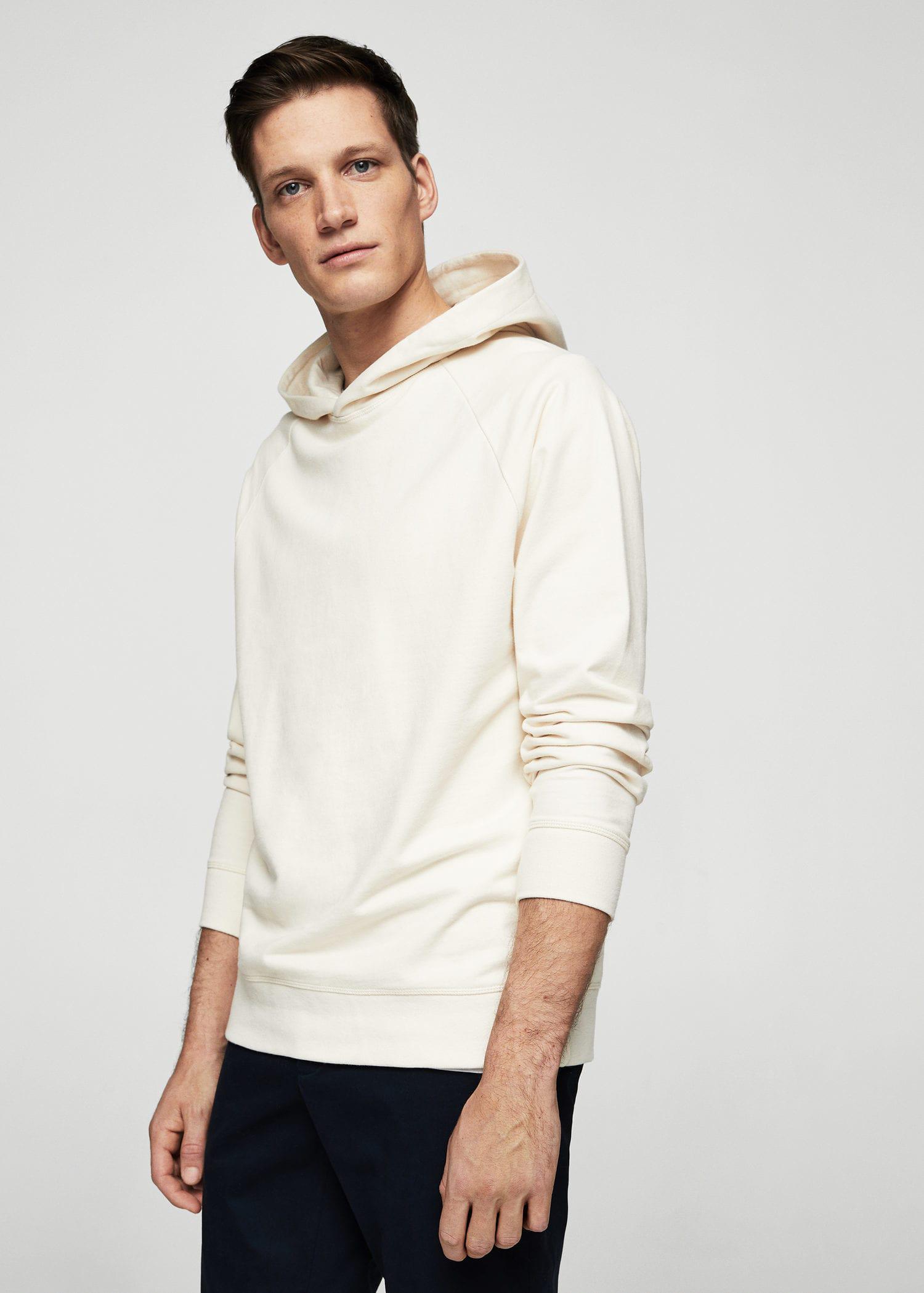 Mango Hoodie Cotton Sweatshirt for Men - Lyst